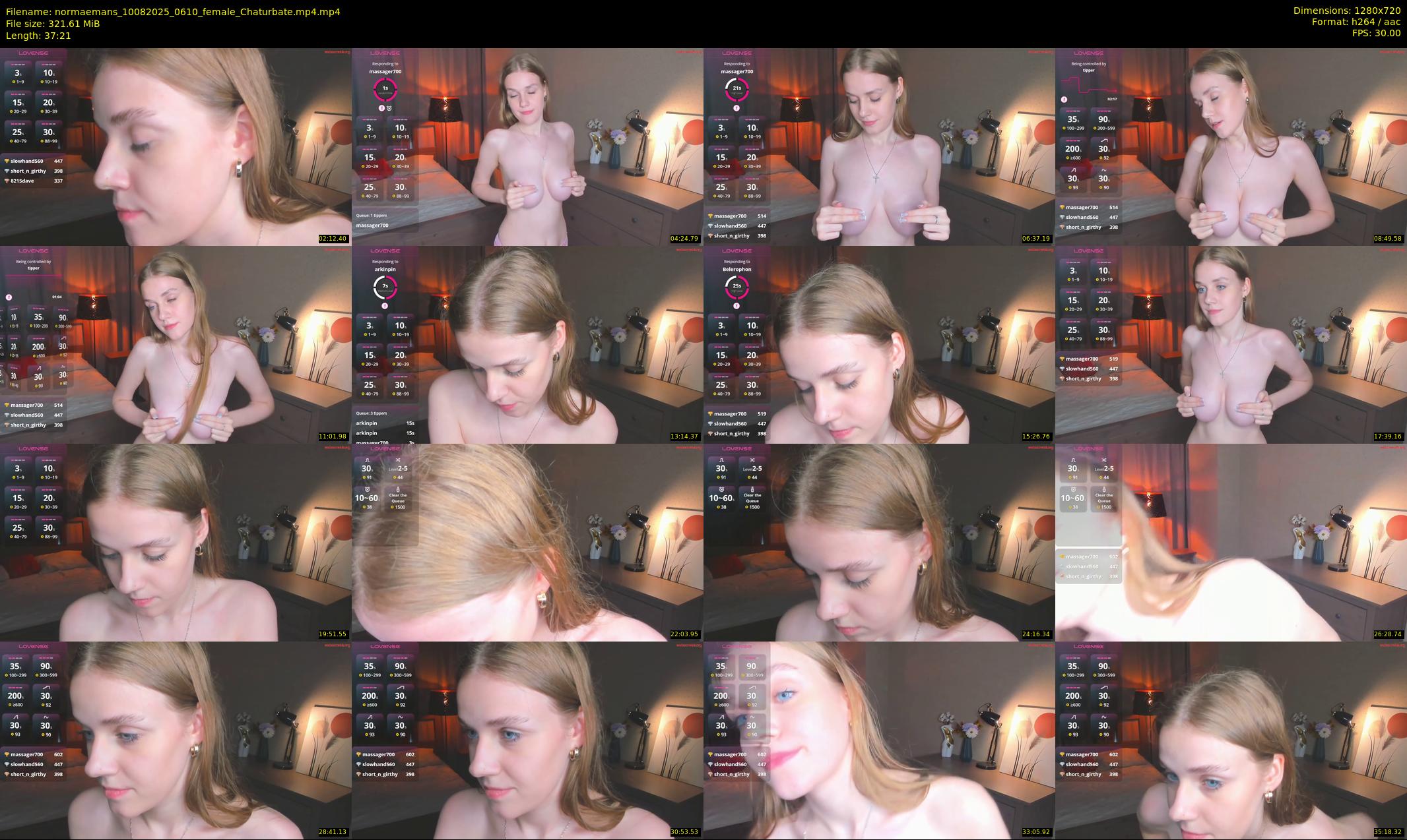 normaemans — 38 minute Chaturbate female cam show recording, 720p, Aug 10, 2025