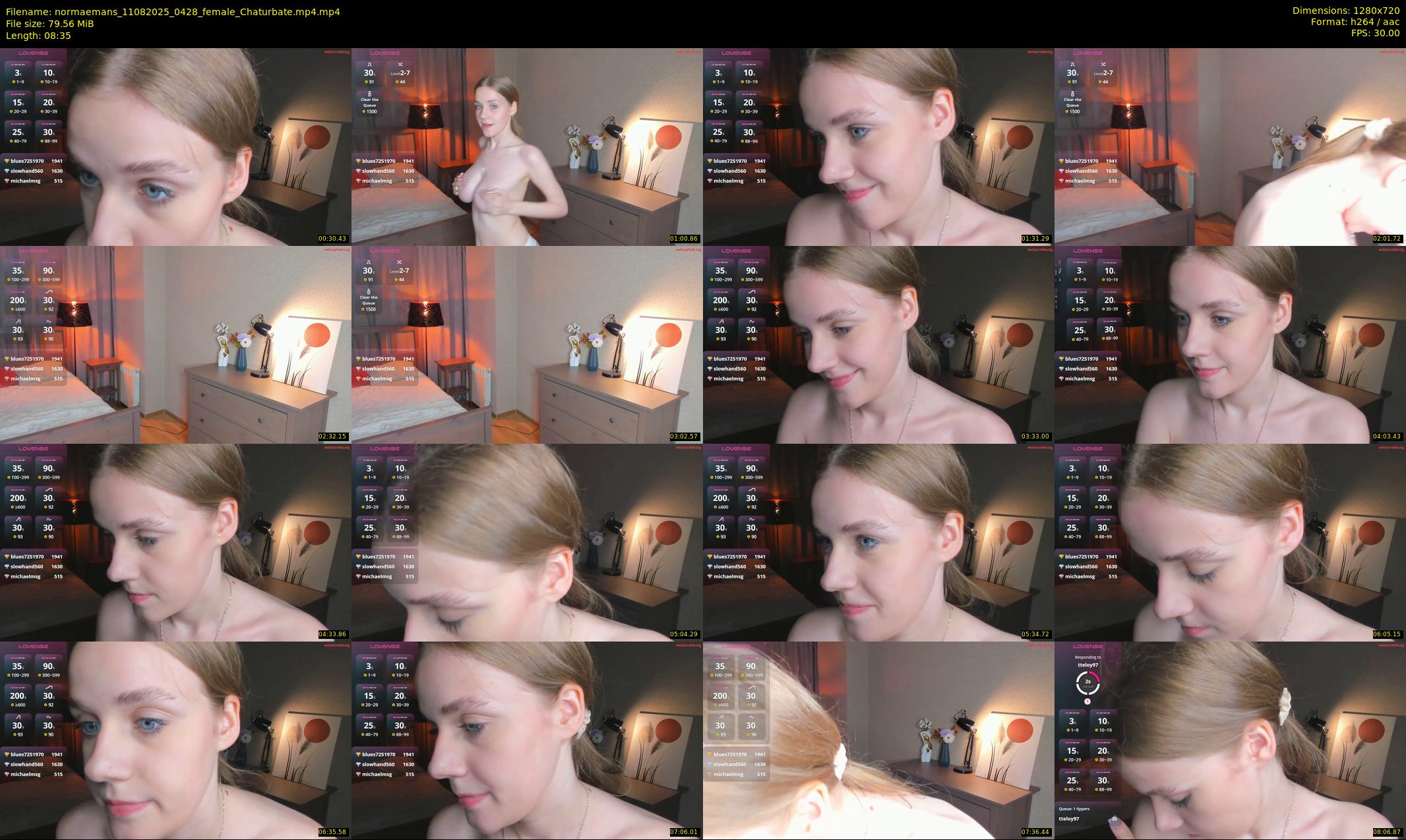 normaemans — 9 minute Chaturbate female cam show recording, 720p, Aug 11, 2025