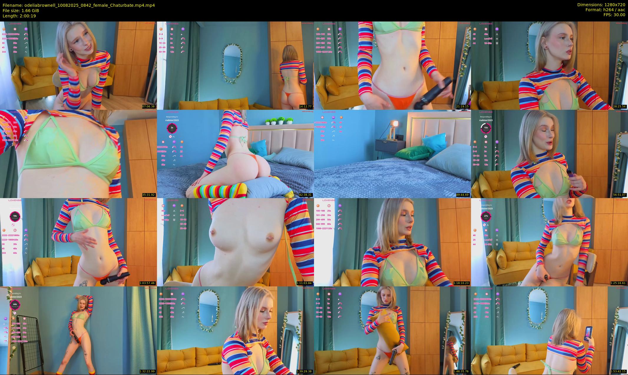 odeliabrownell — 121 minute Chaturbate female cam show recording, 720p, Aug 10, 2025