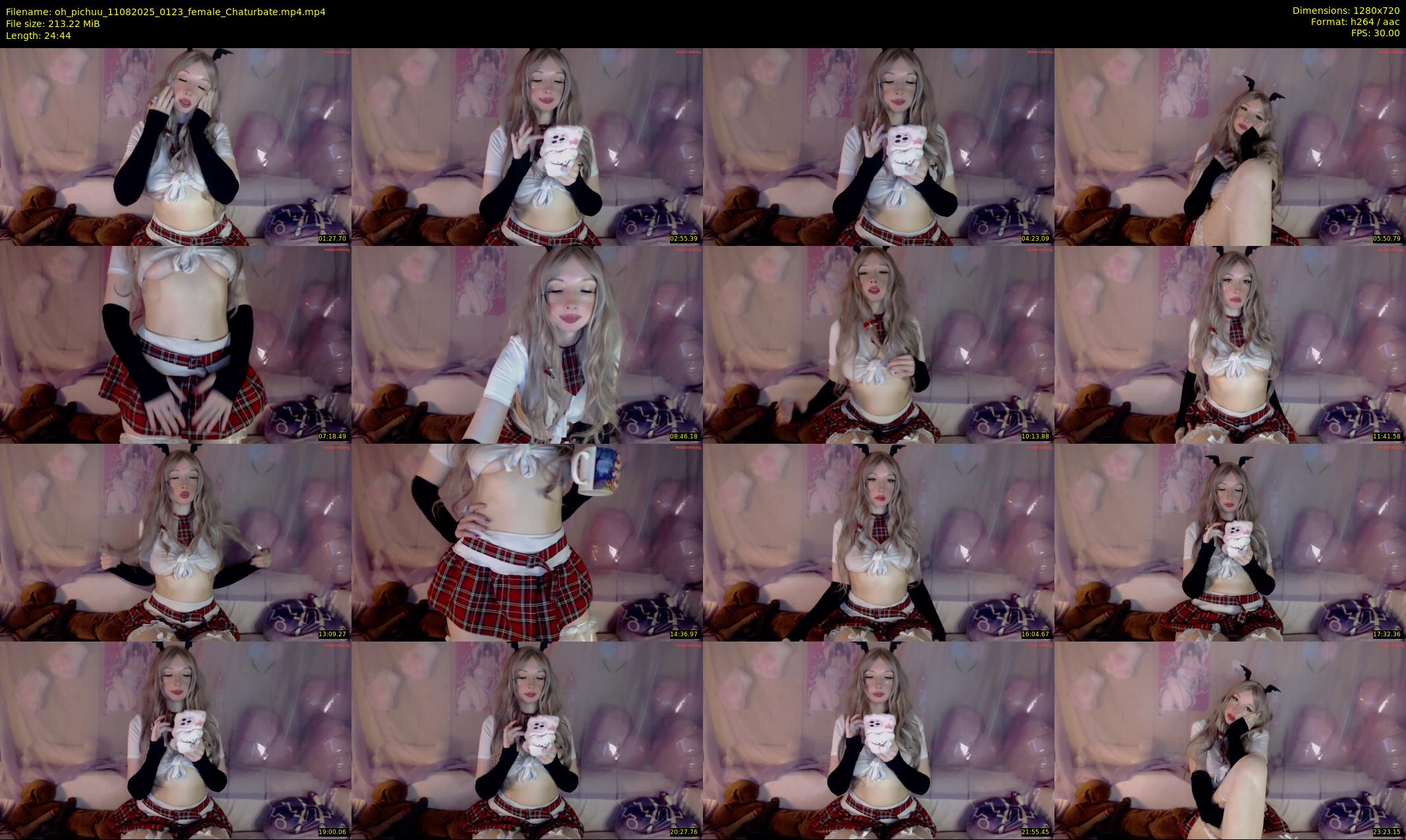 oh_pichuu — 25 minute Chaturbate female cam show recording, 720p, Aug 11, 2025