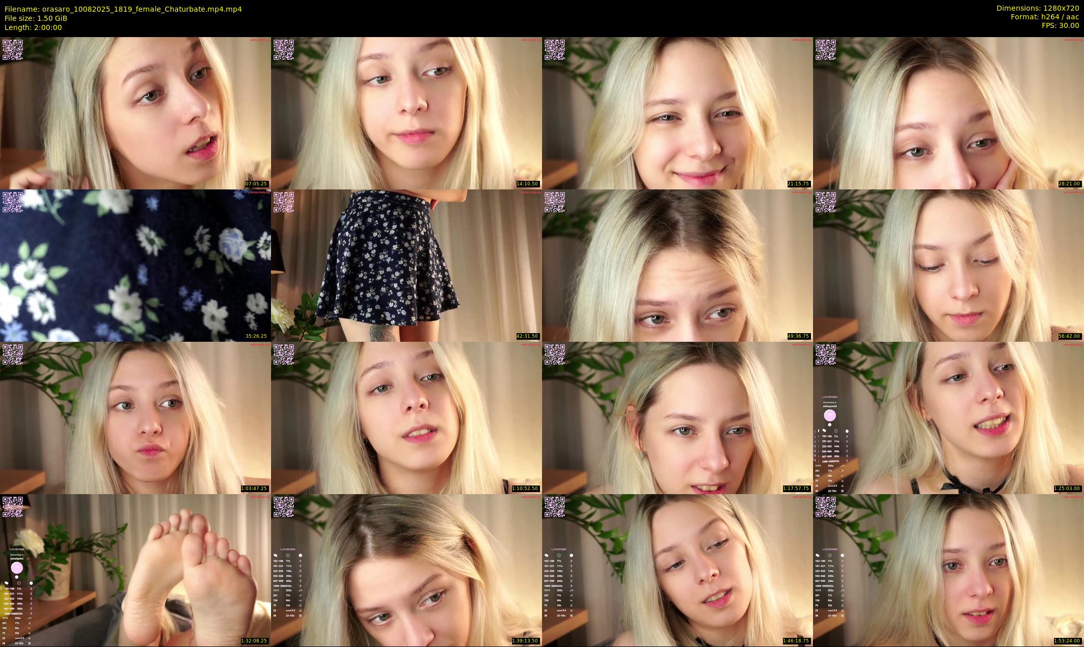 orasaro — 120 minute Chaturbate female cam show recording, 720p, Aug 10, 2025