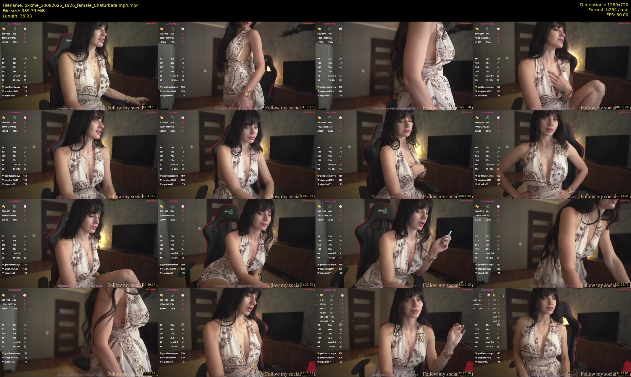 oxxme — 37 minute Chaturbate female cam show recording, 720p, Aug 10, 2025