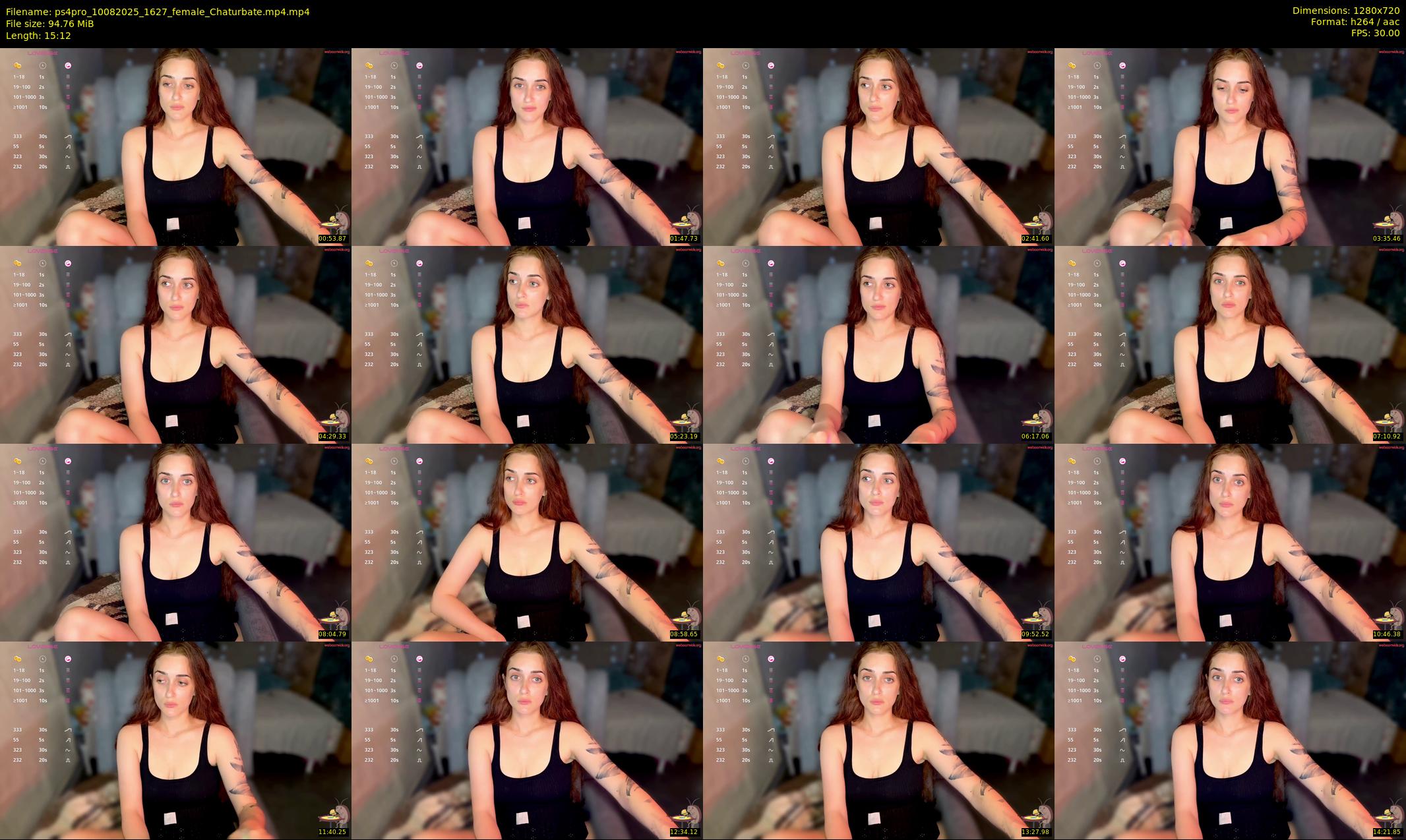 ps4pro — 16 minute Chaturbate female cam show recording, 720p, Aug 10, 2025