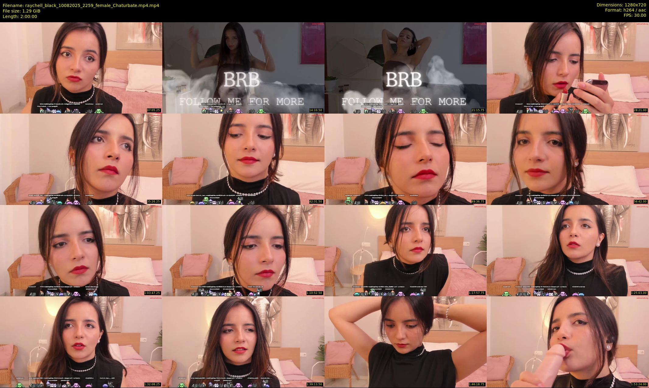 raychell_black — 120 minute Chaturbate female cam show recording, 720p, Aug 10, 2025