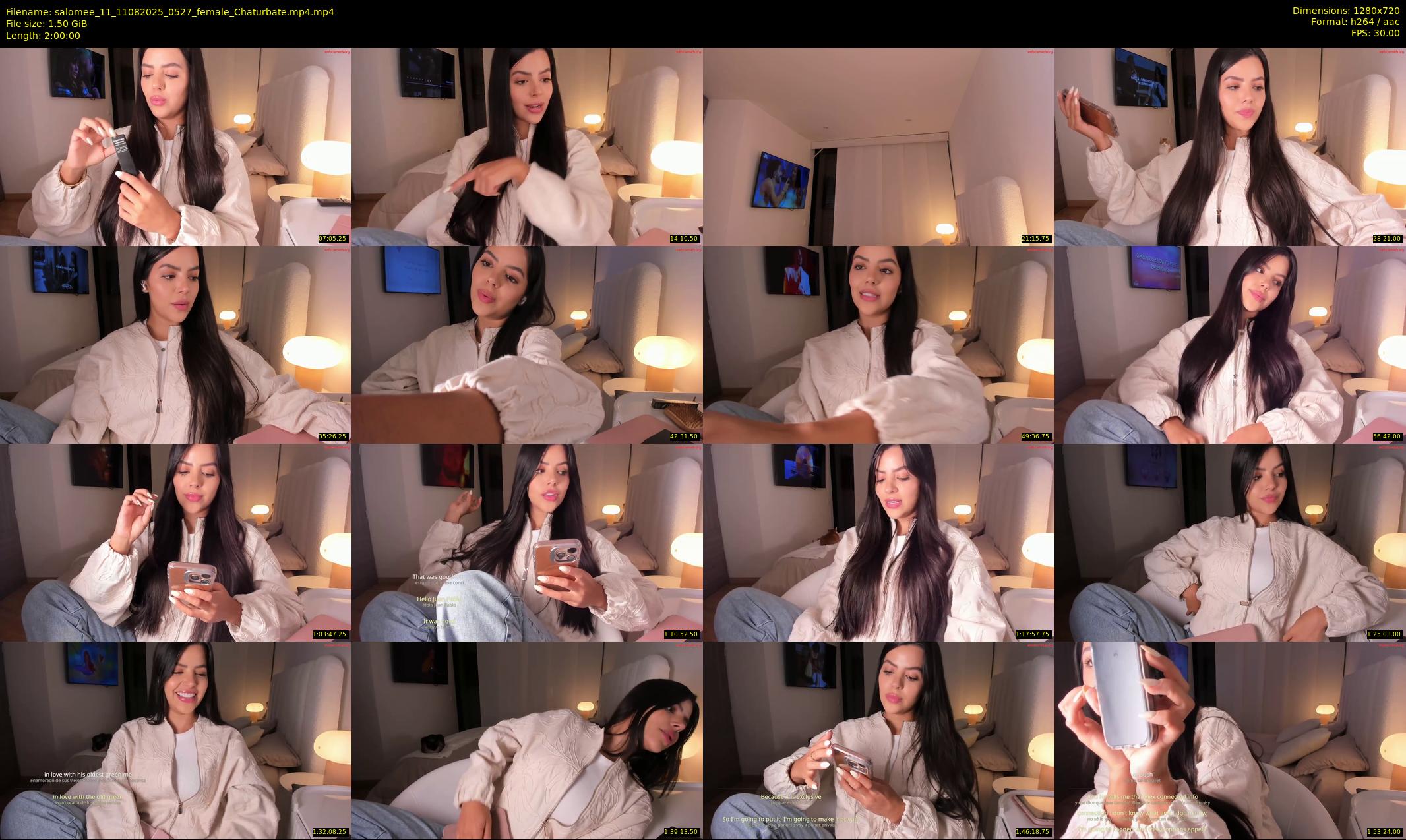 salomee_11 — 120 minute Chaturbate female cam show recording, 720p, Aug 11, 2025