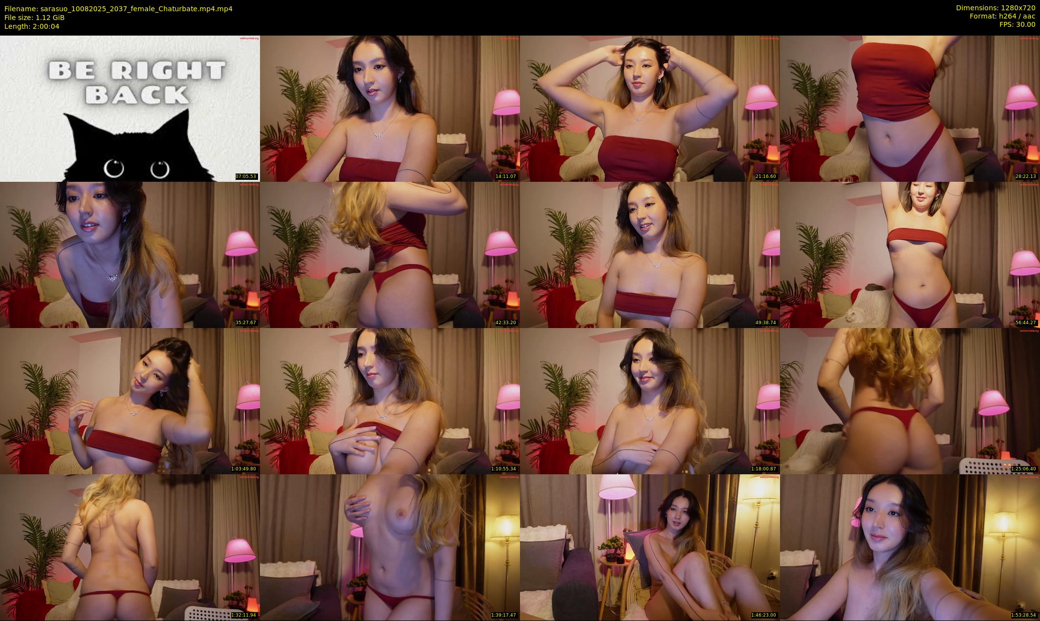 sarasuo — 121 minute Chaturbate female cam show recording, 720p, Aug 10, 2025