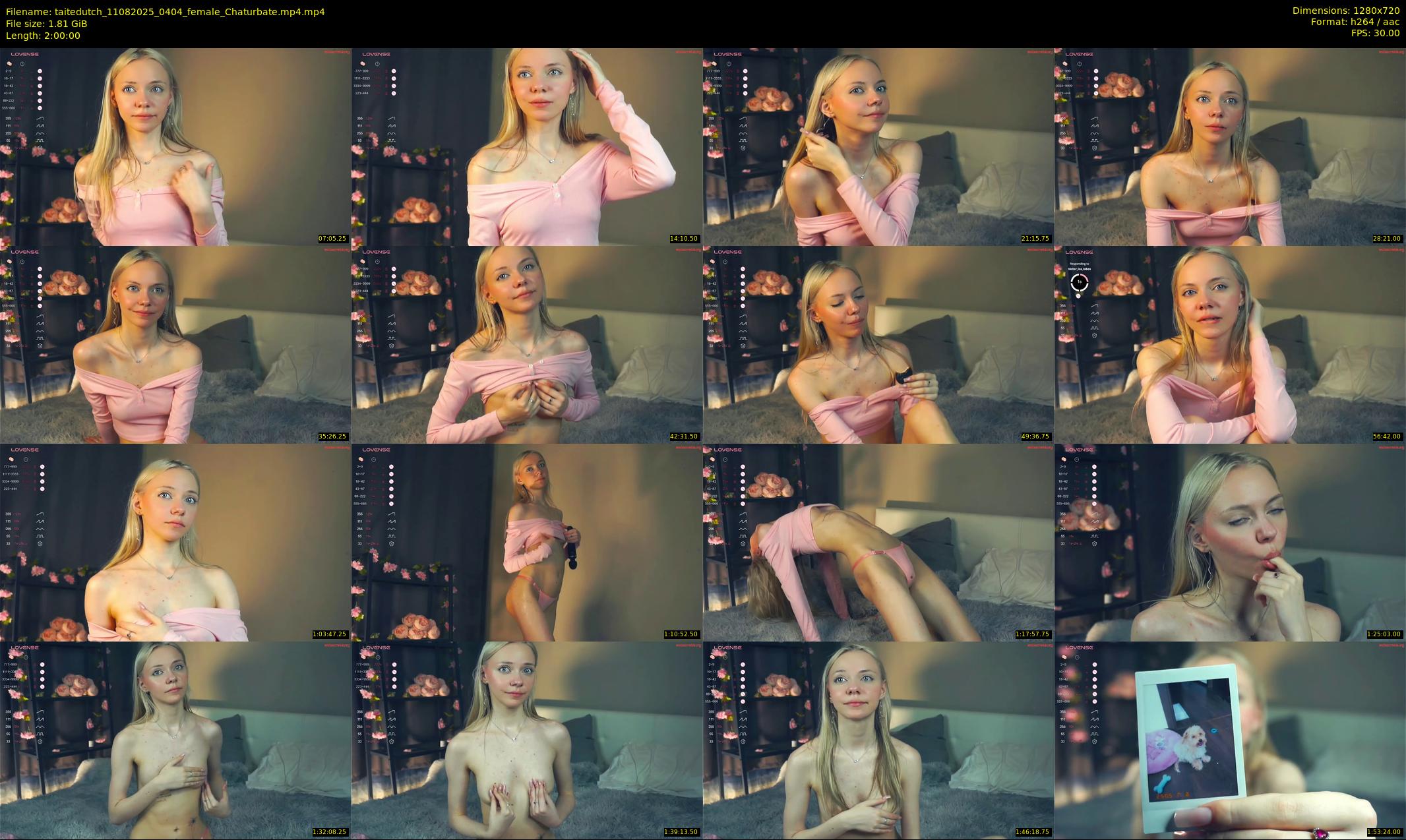 taitedutch — 120 minute Chaturbate female cam show recording, 720p, Aug 11, 2025