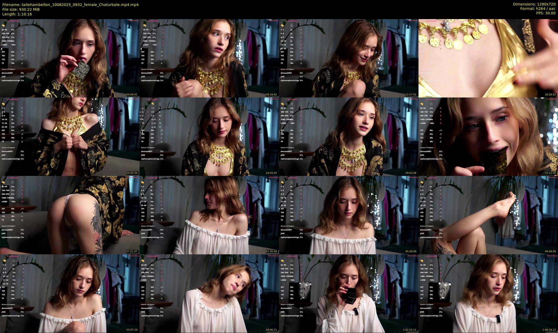 taitehambelton — 71 minute Chaturbate female cam show recording, 720p, Aug 10, 2025