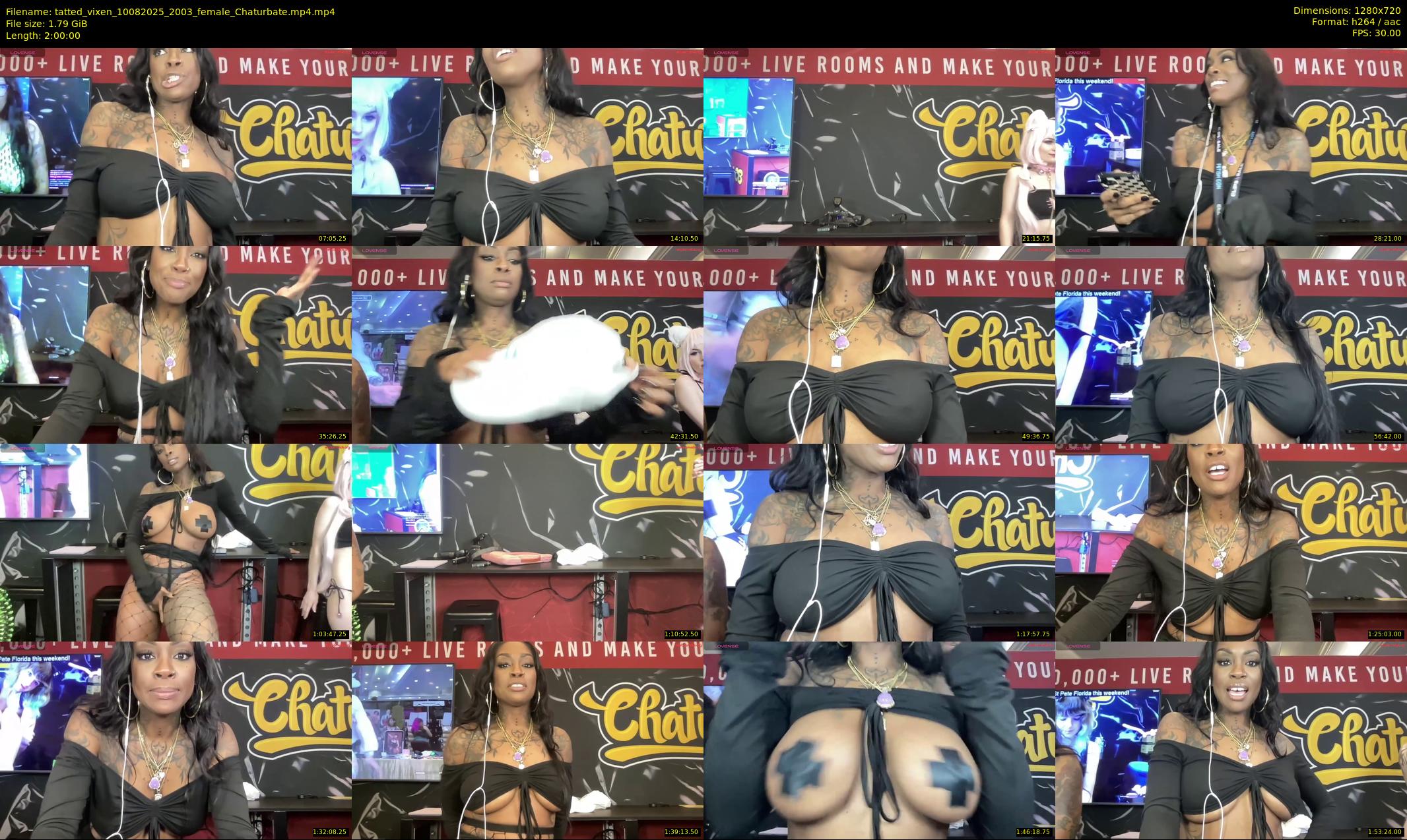 tatted_vixen — 120 minute Chaturbate female cam show recording, 720p, Aug 10, 2025