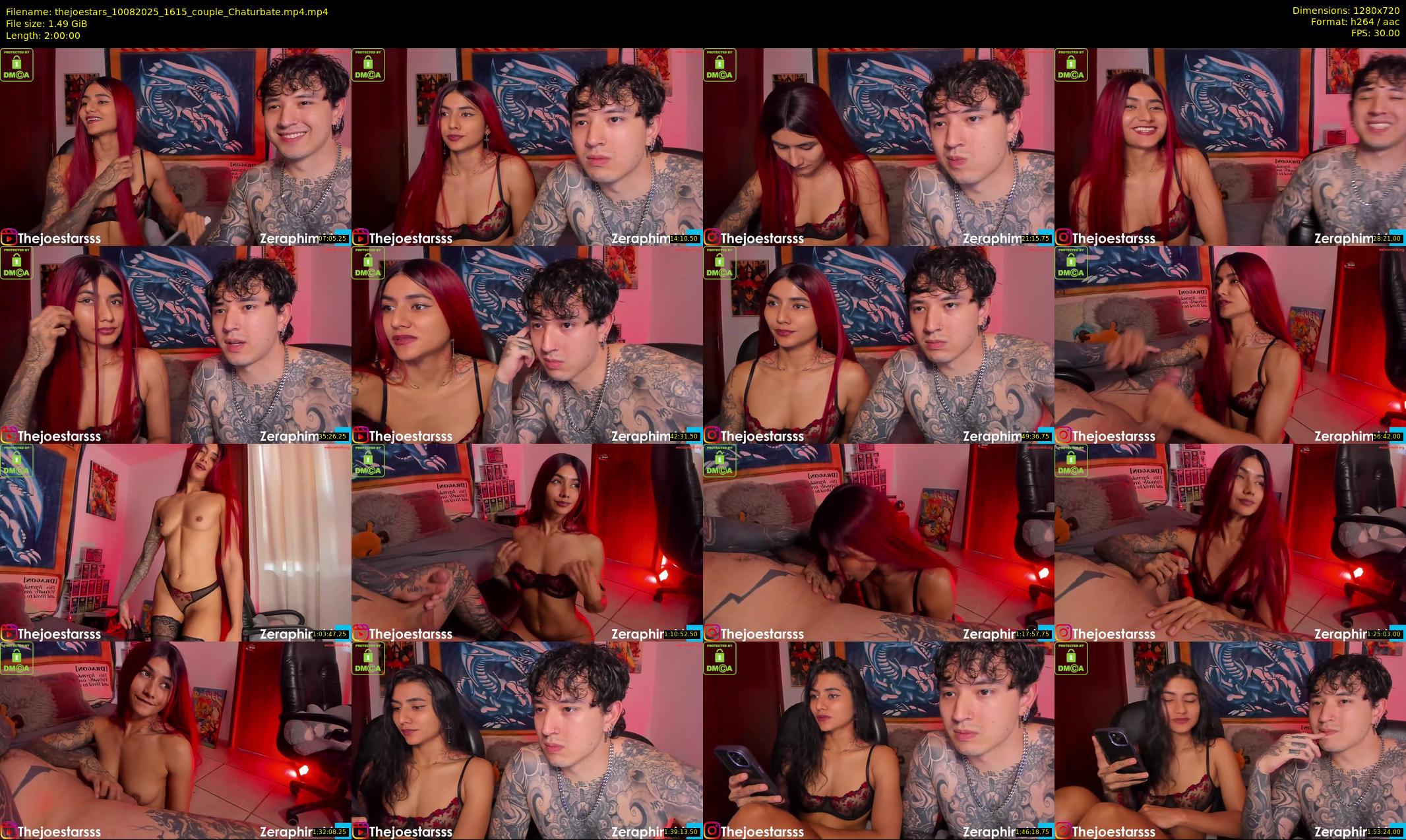 thejoestars — 120 minute Chaturbate couple cam show recording, 720p, Aug 10, 2025