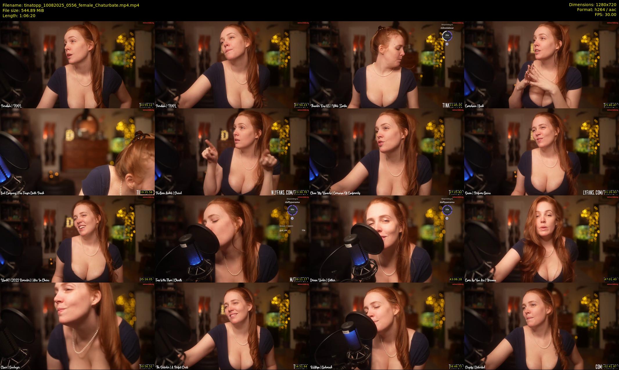 tinatopp — 67 minute Chaturbate female cam show recording, 720p, Aug 10, 2025