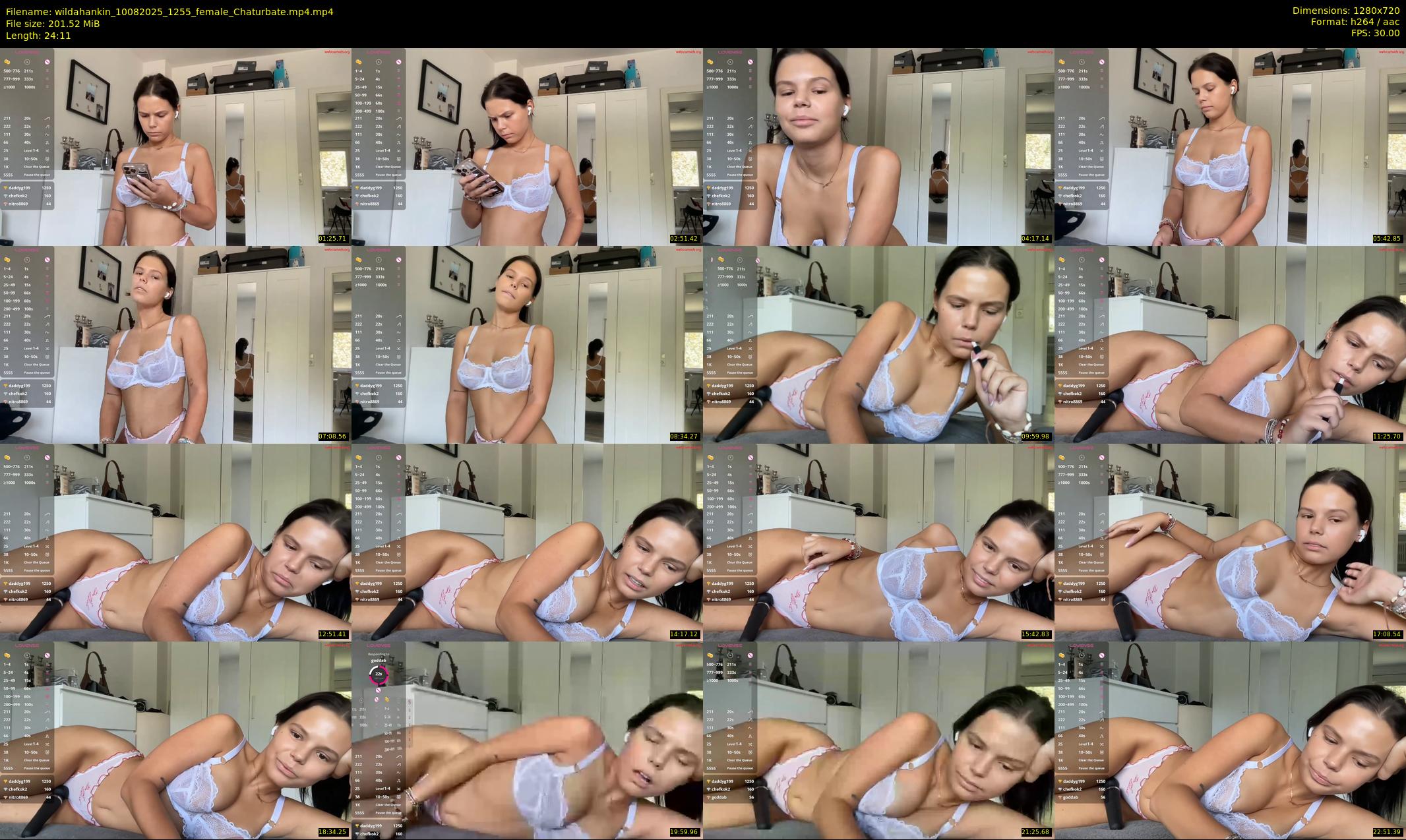 wildahankin — 25 minute Chaturbate female cam show recording, 720p, Aug 10, 2025