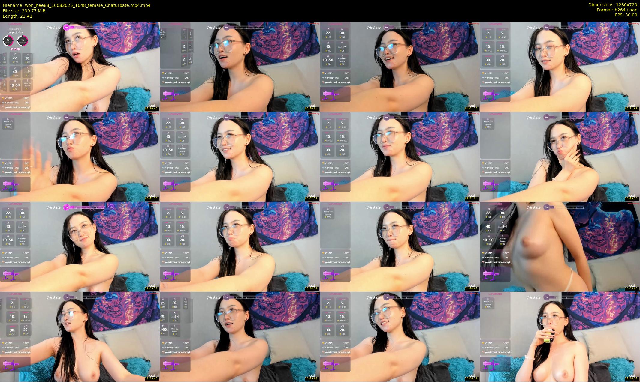 won_hee88 — 23 minute Chaturbate female cam show recording, 720p, Aug 10, 2025