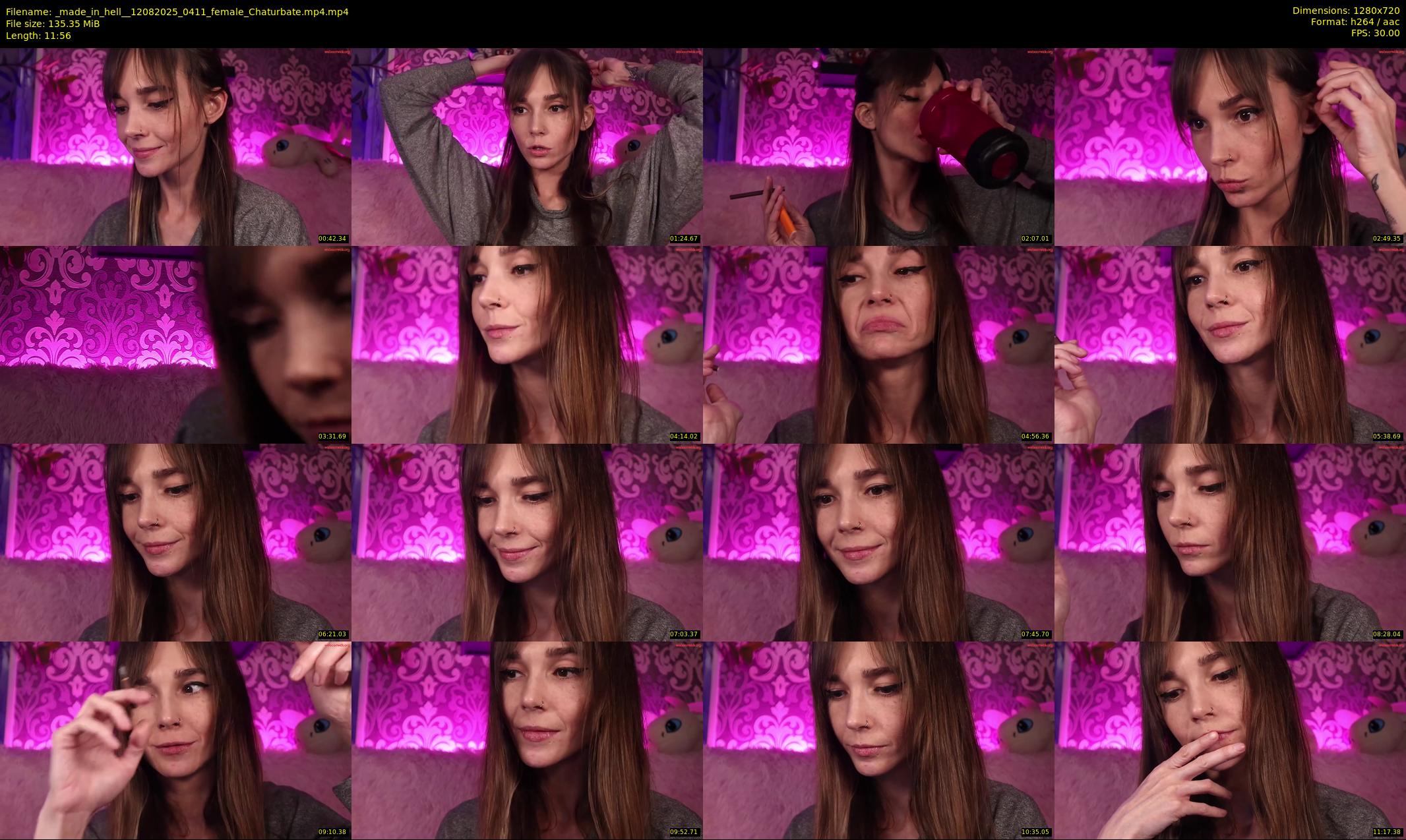 _made_in_hell_ — 12 minute Chaturbate female cam show recording, 720p, Aug 12, 2025