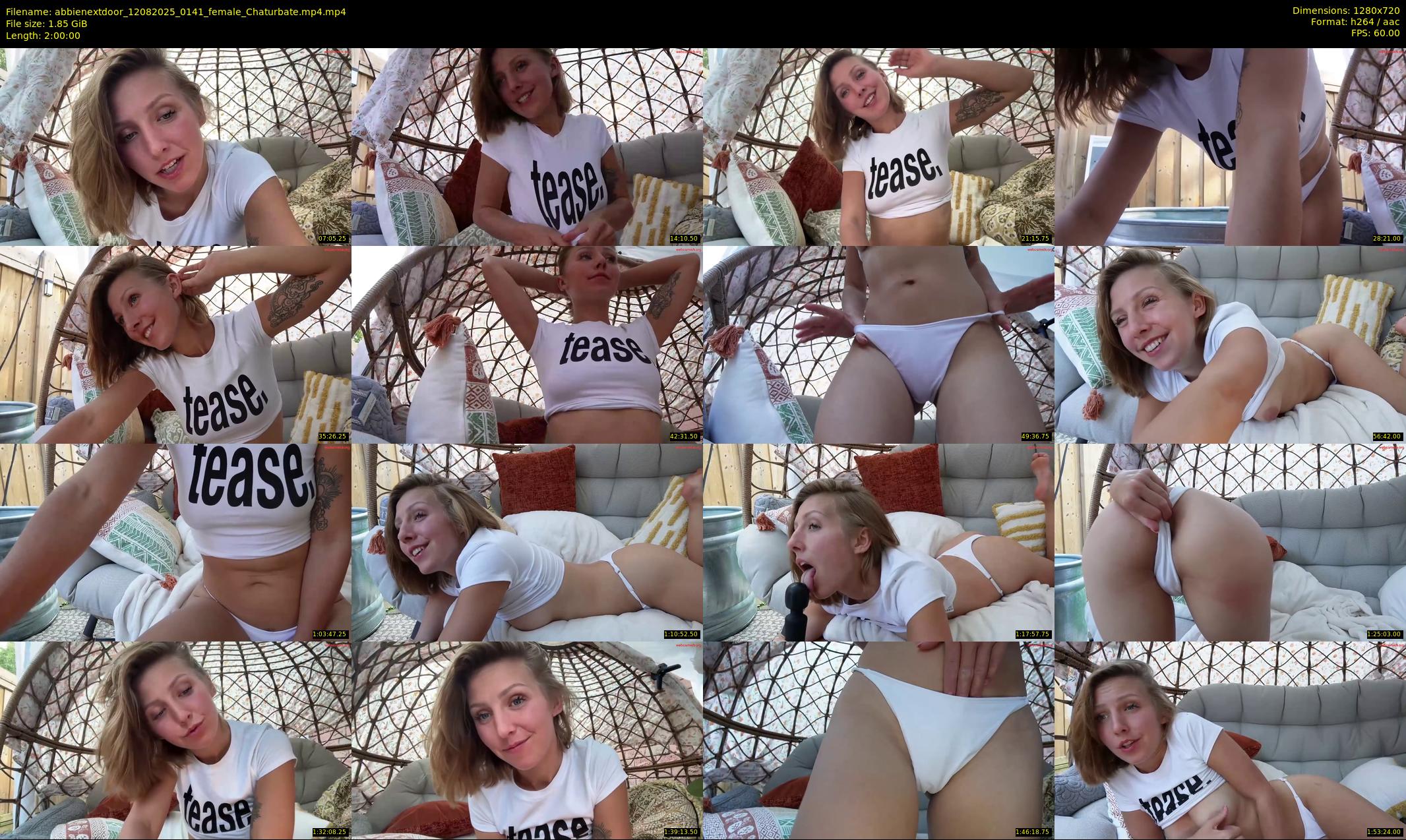 abbienextdoor — 120 minute Chaturbate female cam show recording, 720p, Aug 12, 2025
