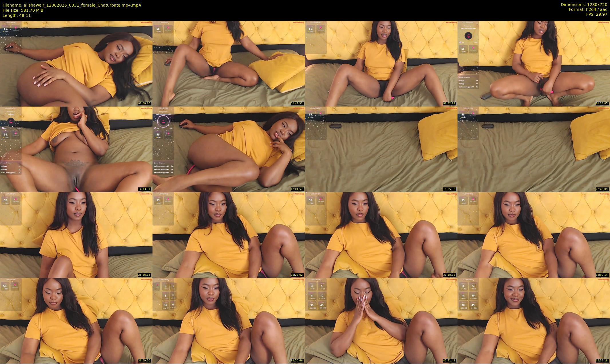 alishaweir — 49 minute Chaturbate female cam show recording, 720p, Aug 12, 2025