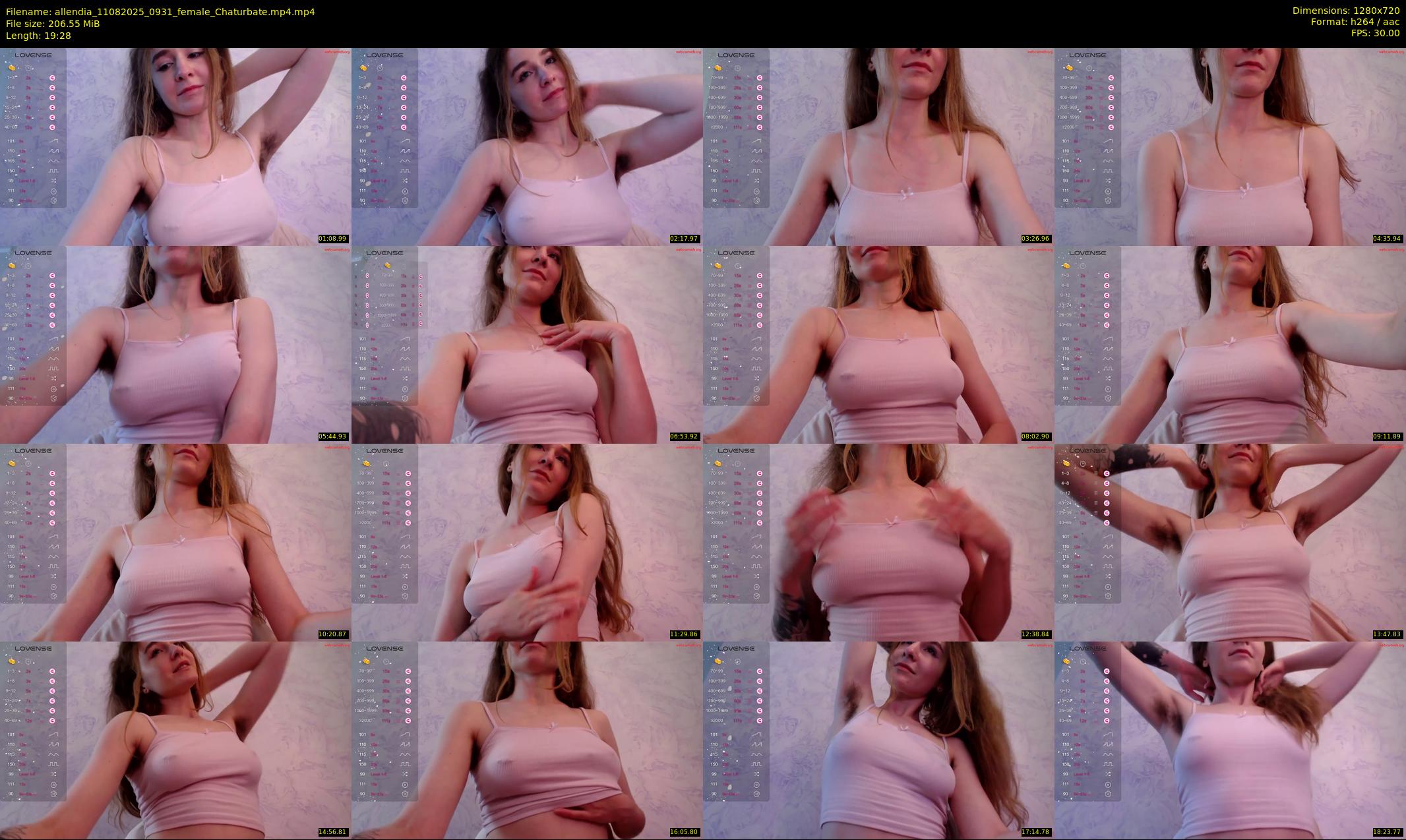 allendia — 20 minute Chaturbate female cam show recording, 720p, Aug 11, 2025