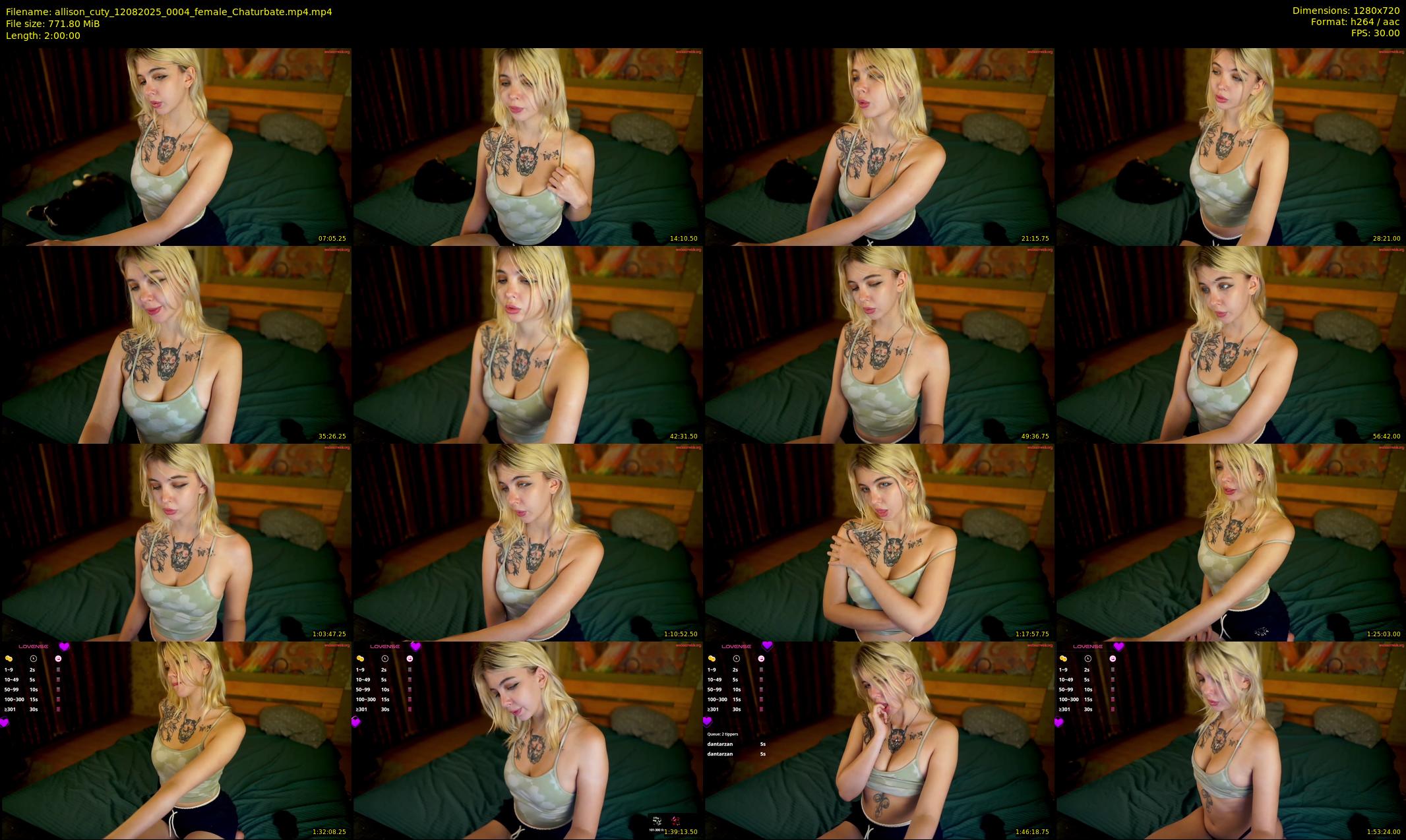 allison_cuty — 120 minute Chaturbate female cam show recording, 720p, Aug 12, 2025
