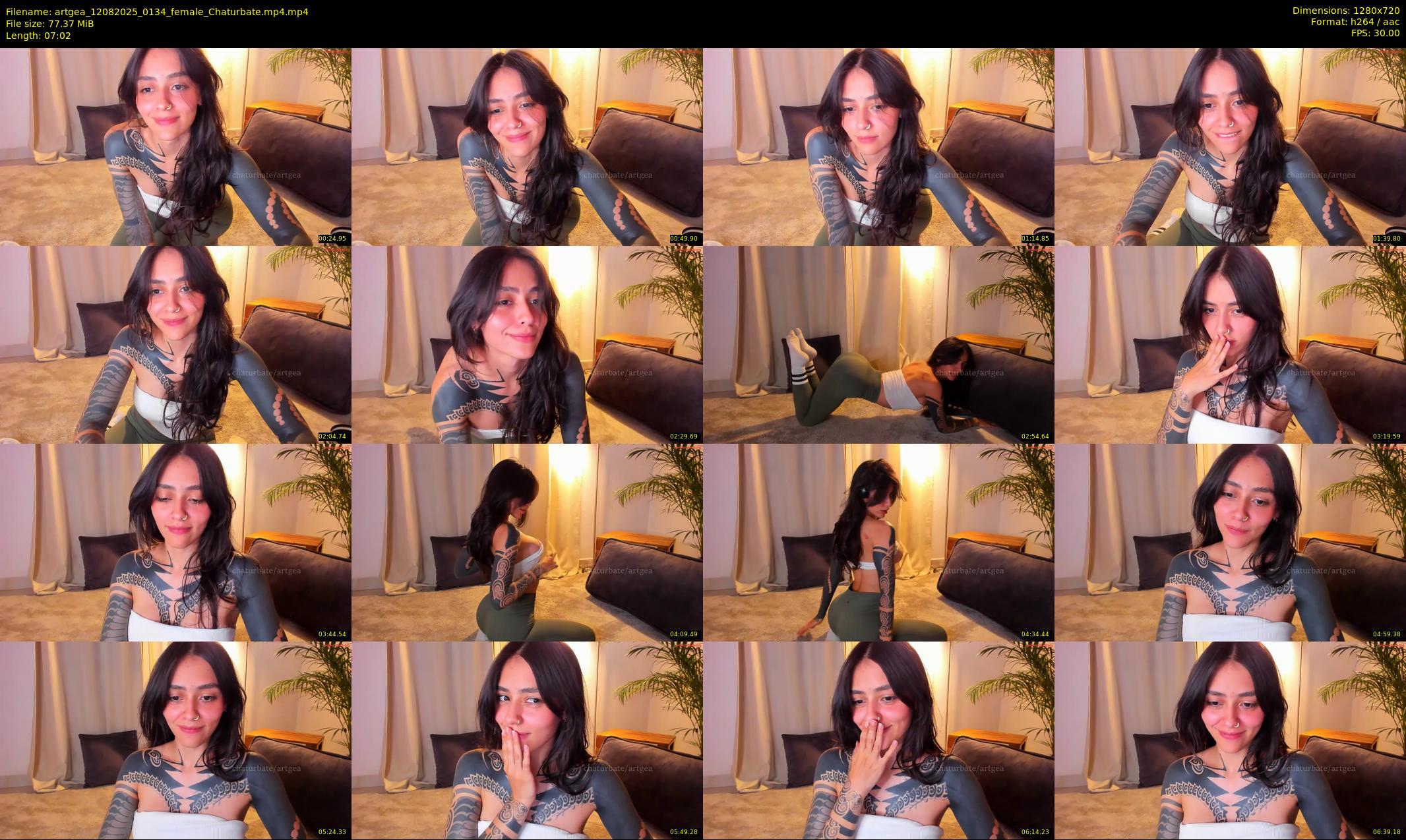 artgea — 8 minute Chaturbate female cam show recording, 720p, Aug 12, 2025