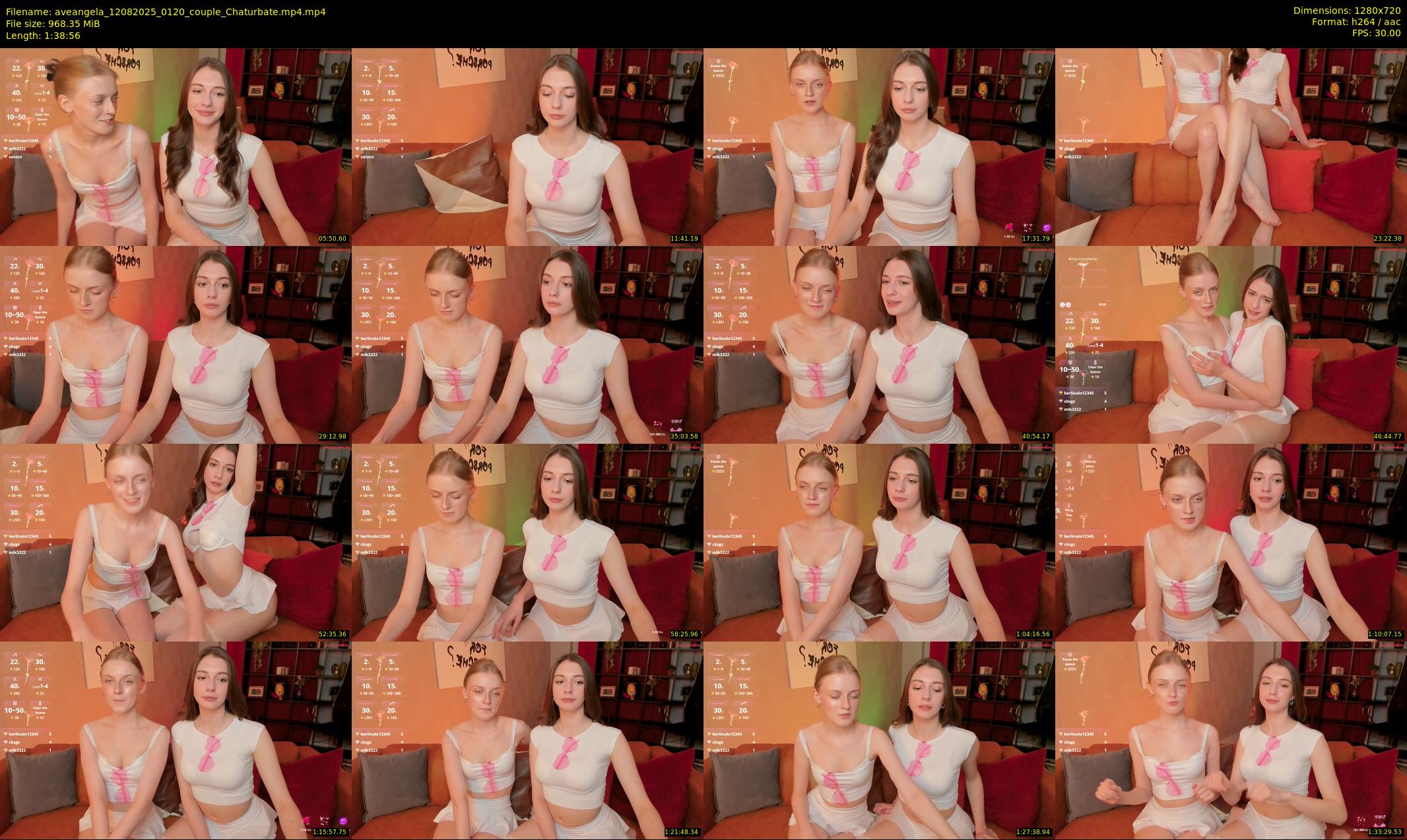 aveangela — 99 minute Chaturbate couple cam show recording, 720p, Aug 12, 2025