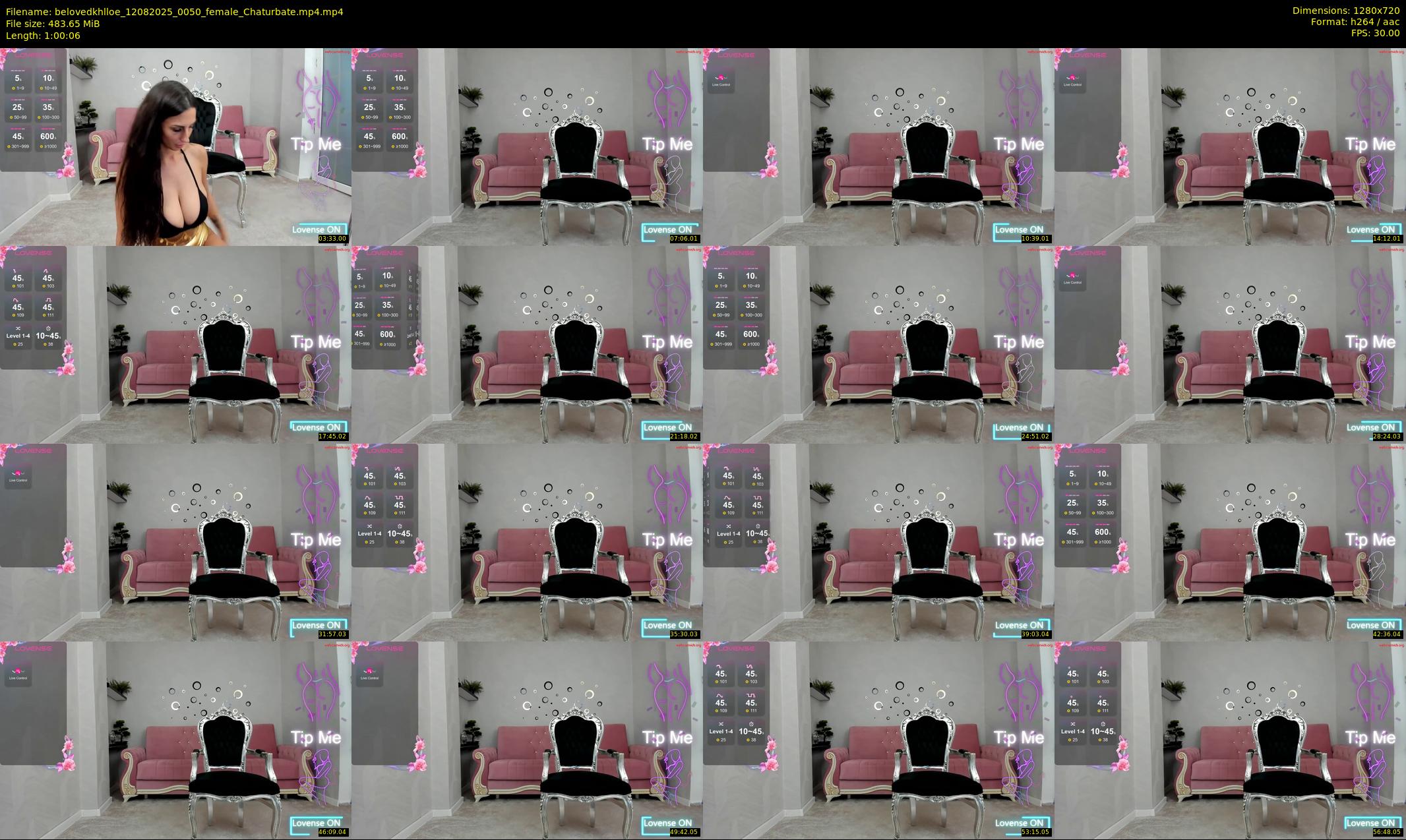 belovedkhlloe — 61 minute Chaturbate female cam show recording, 720p, Aug 12, 2025