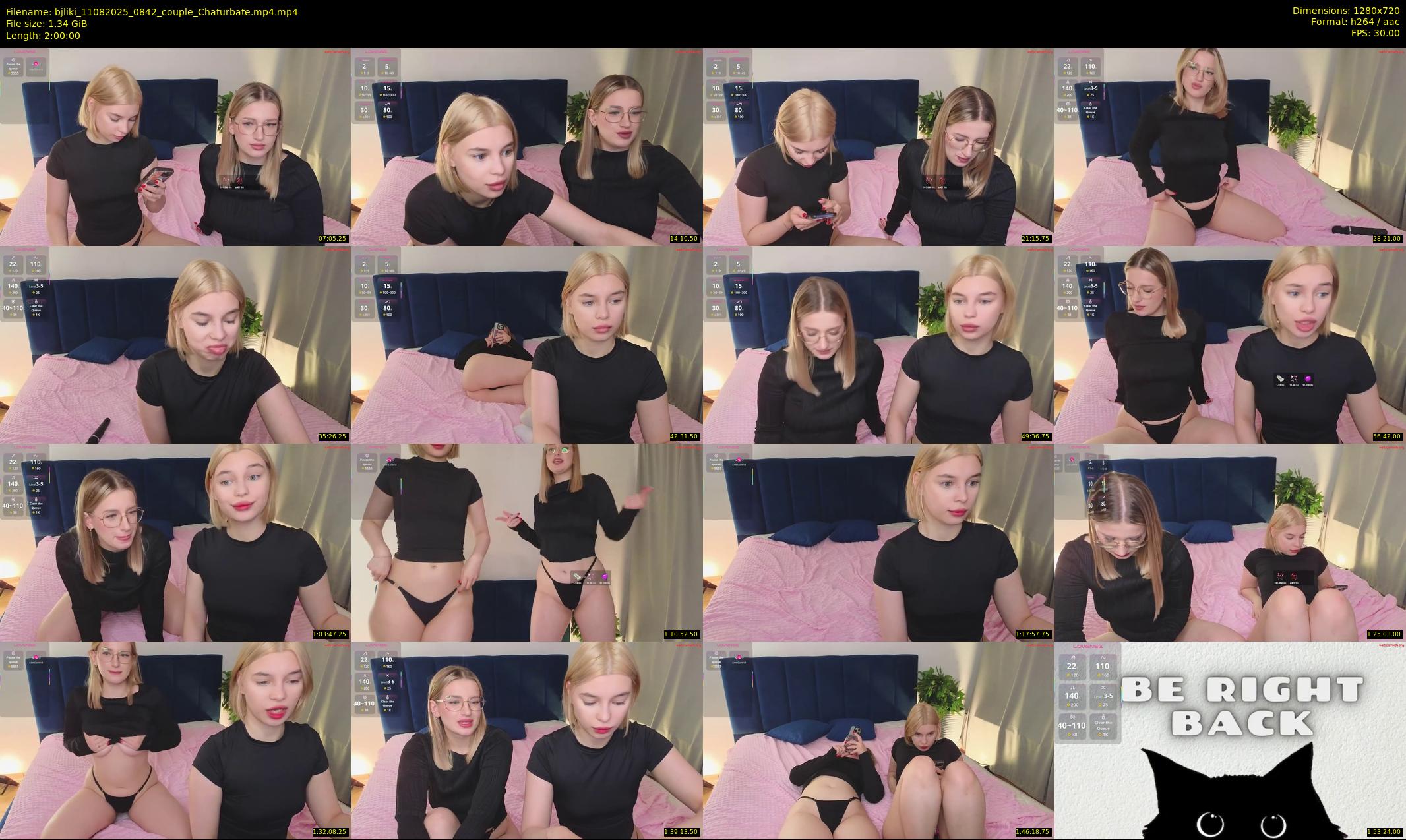 bjliki — 120 minute Chaturbate couple cam show recording, 720p, Aug 11, 2025