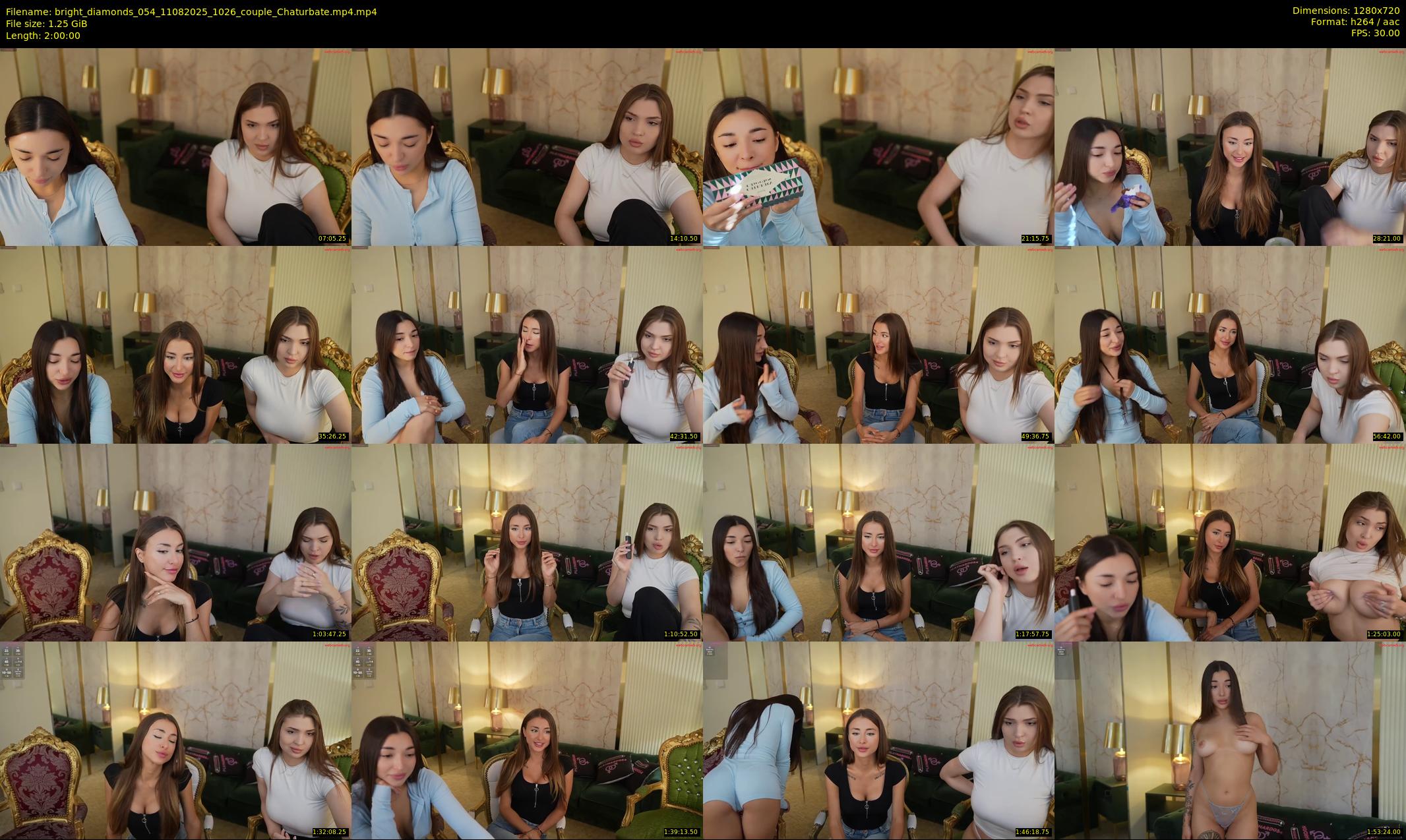 bright_diamonds_054 — 120 minute Chaturbate couple cam show recording, 720p, Aug 11, 2025