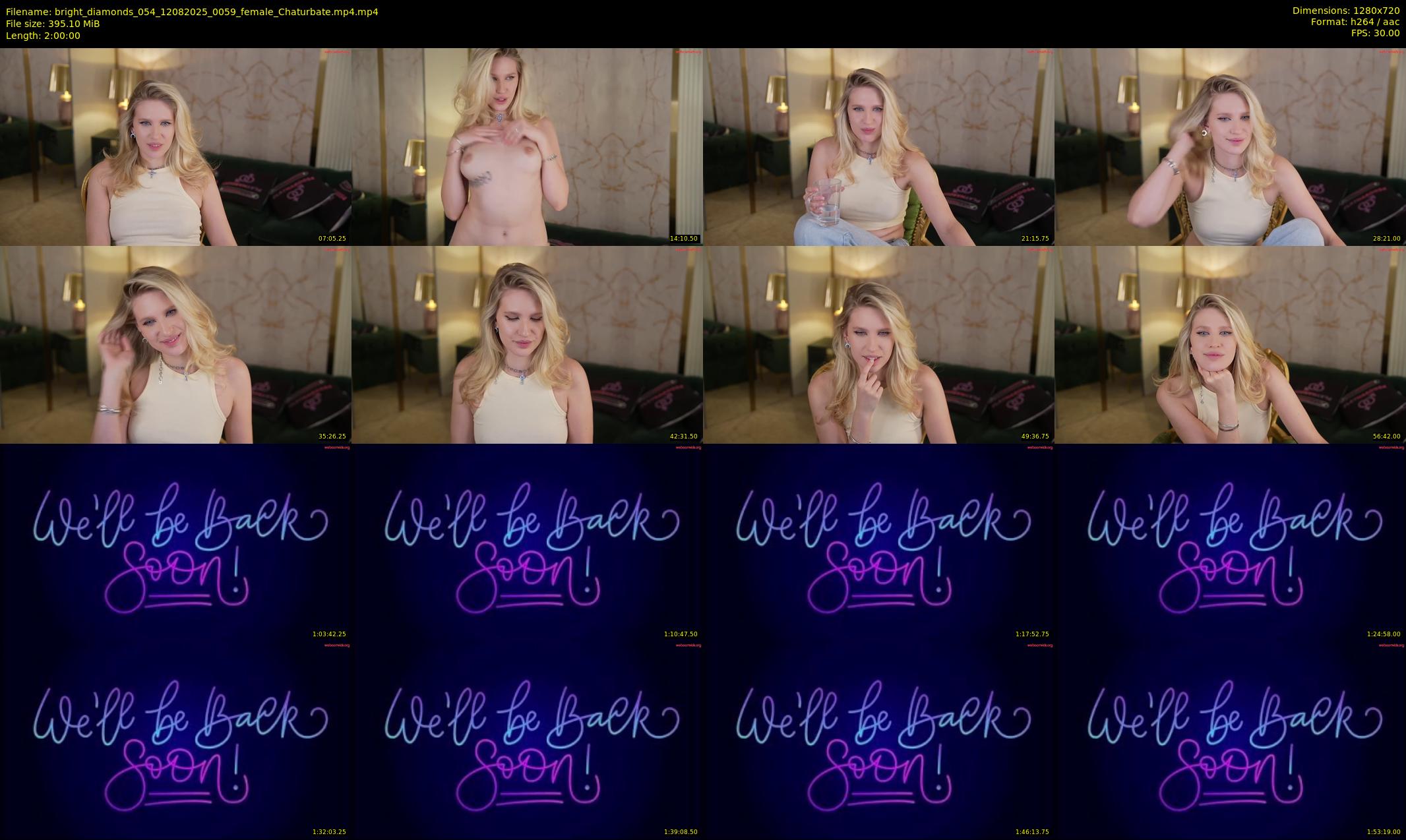 bright_diamonds_054 — 120 minute Chaturbate couple cam show recording, 720p, Aug 12, 2025