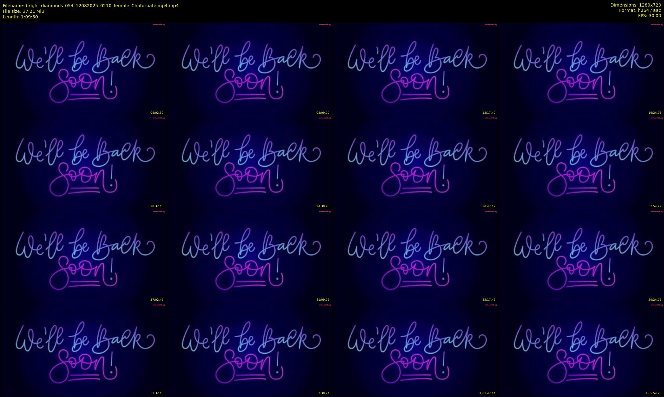 bright_diamonds_054 — 70 minute Chaturbate couple cam show recording, 720p, Aug 12, 2025