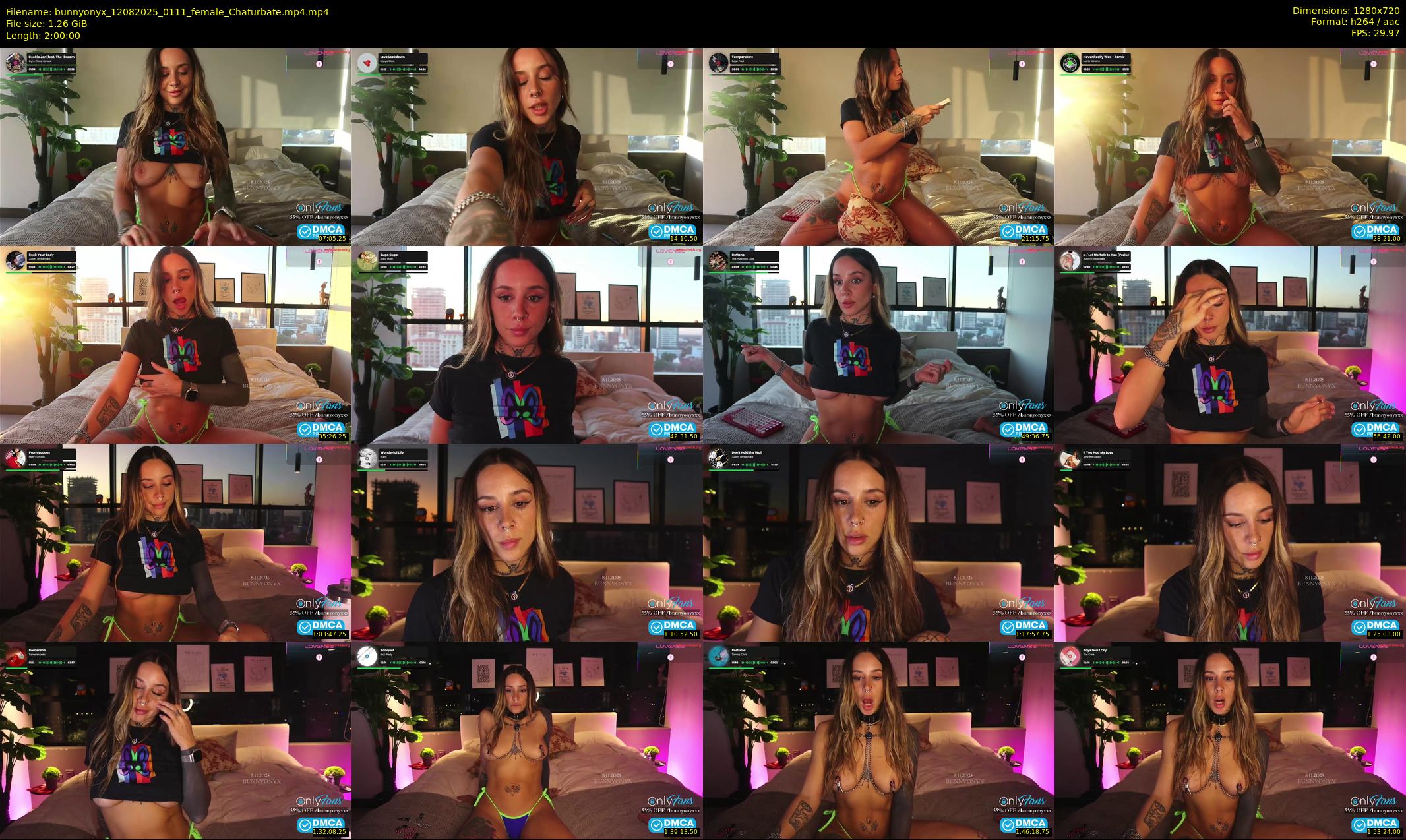 bunnyonyx — 120 minute Chaturbate female cam show recording, 720p, Aug 12, 2025