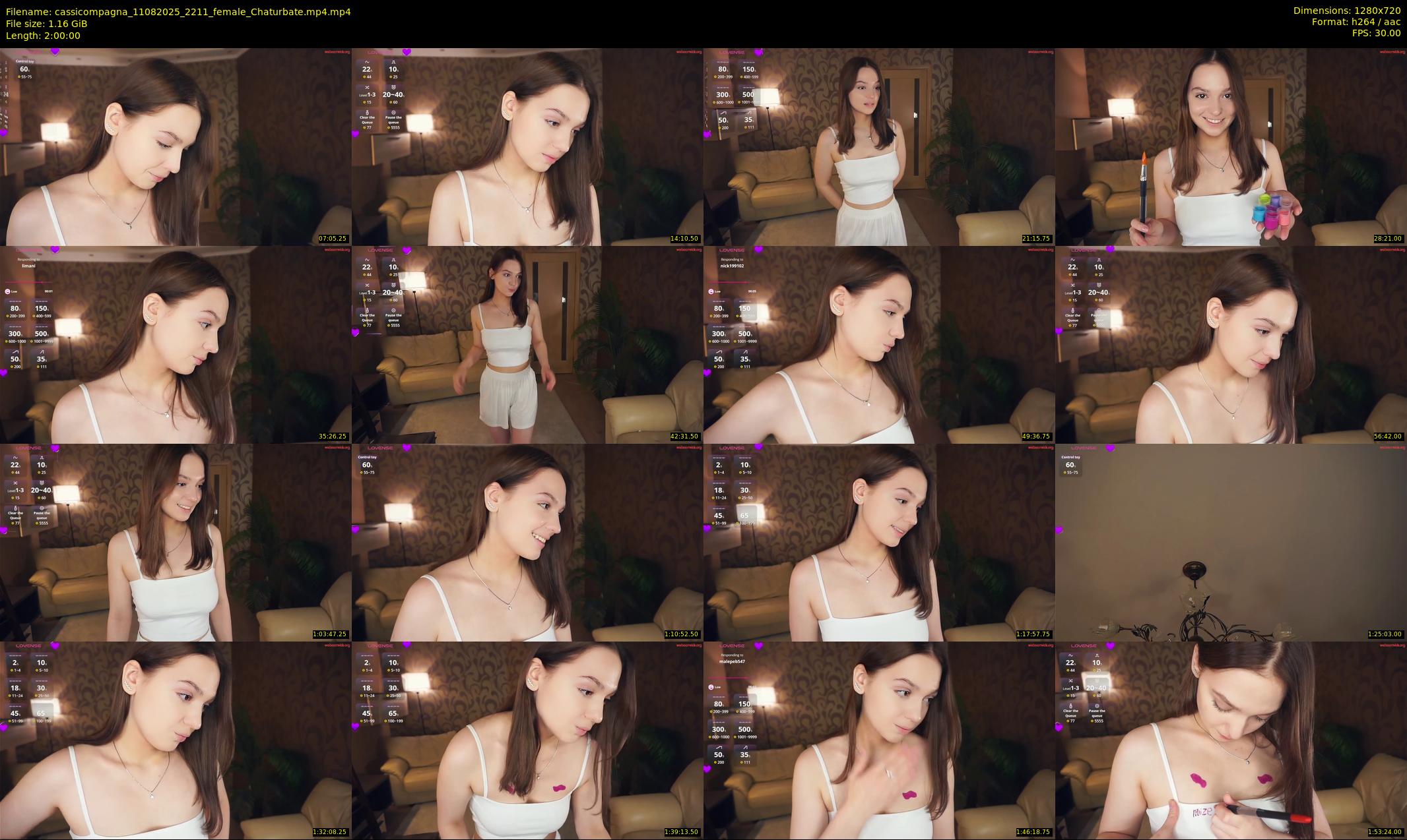 cassicompagna — 120 minute Chaturbate female cam show recording, 720p, Aug 11, 2025