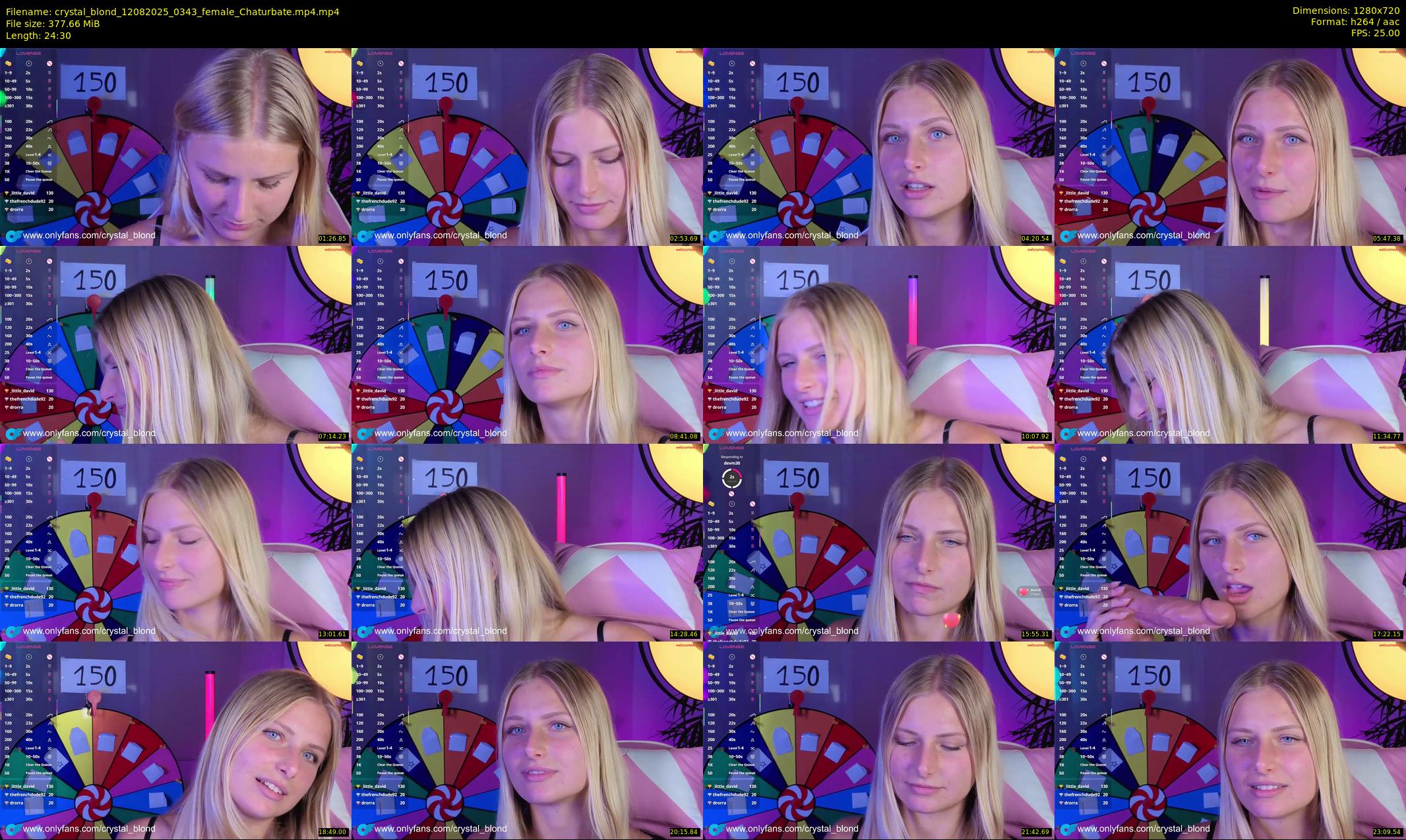 crystal_blond — 25 minute Chaturbate female cam show recording, 720p, Aug 12, 2025