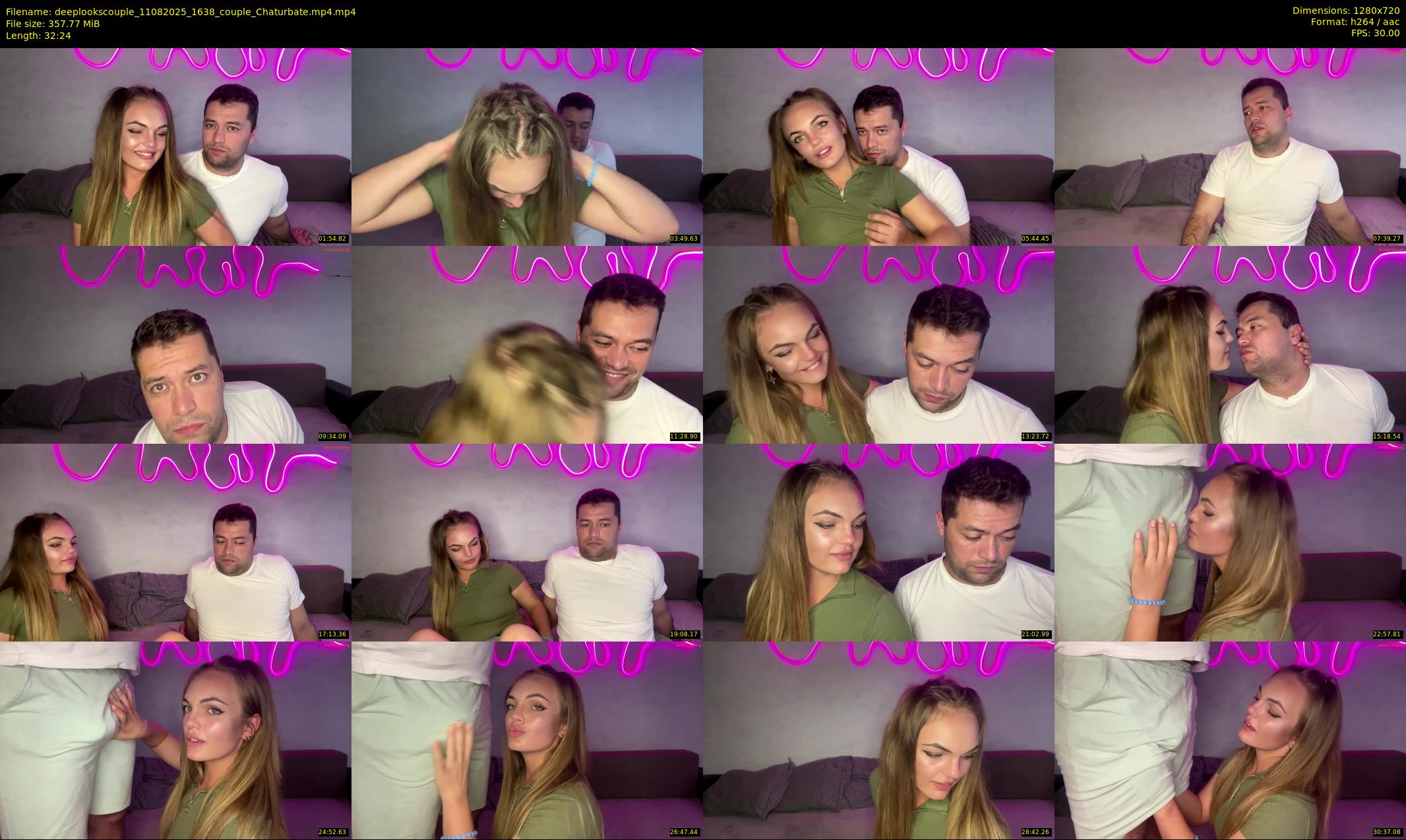 deeplookscouple — 33 minute Chaturbate couple cam show recording, 720p, Aug 11, 2025