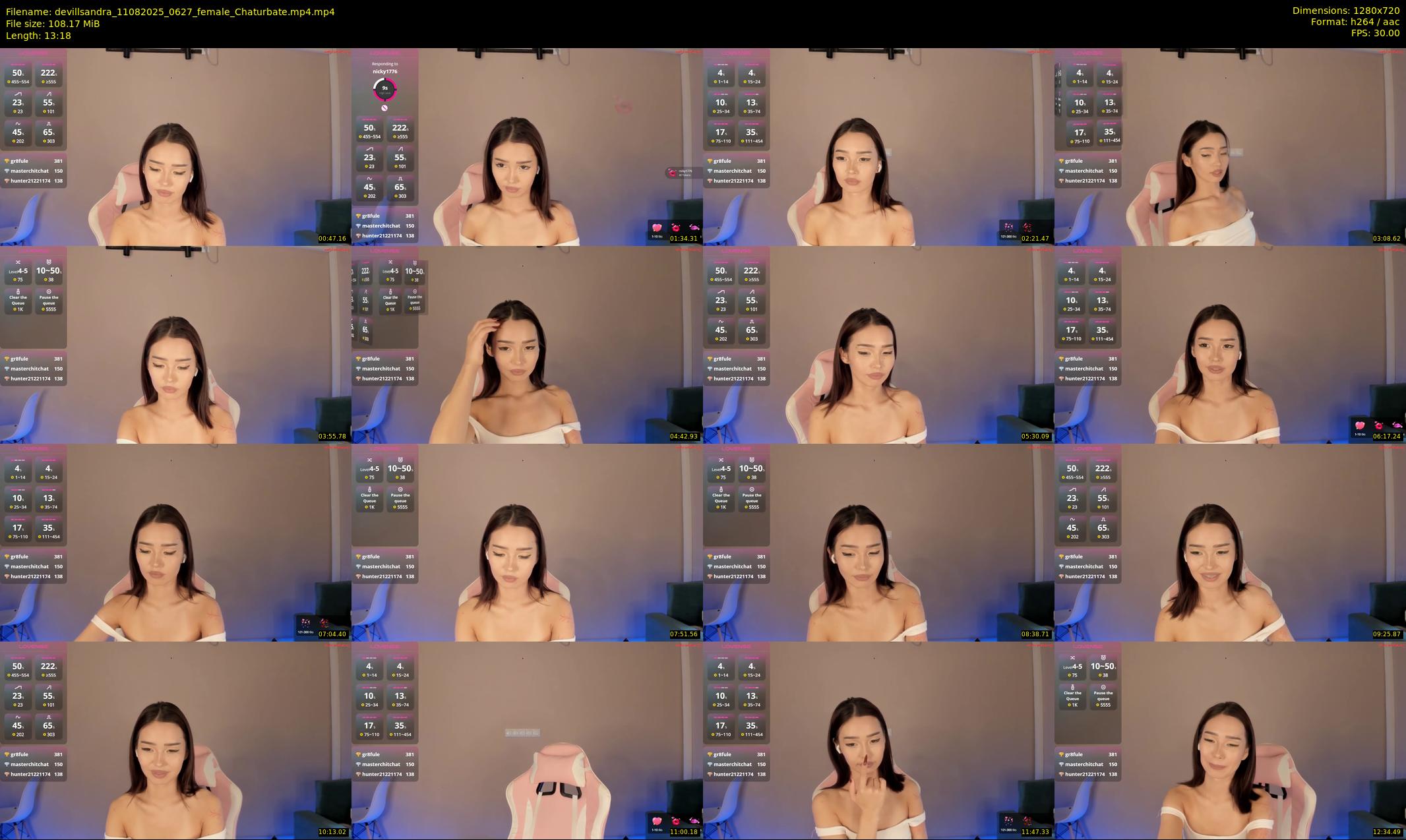 devillsandra — 14 minute Chaturbate female cam show recording, 720p, Aug 11, 2025