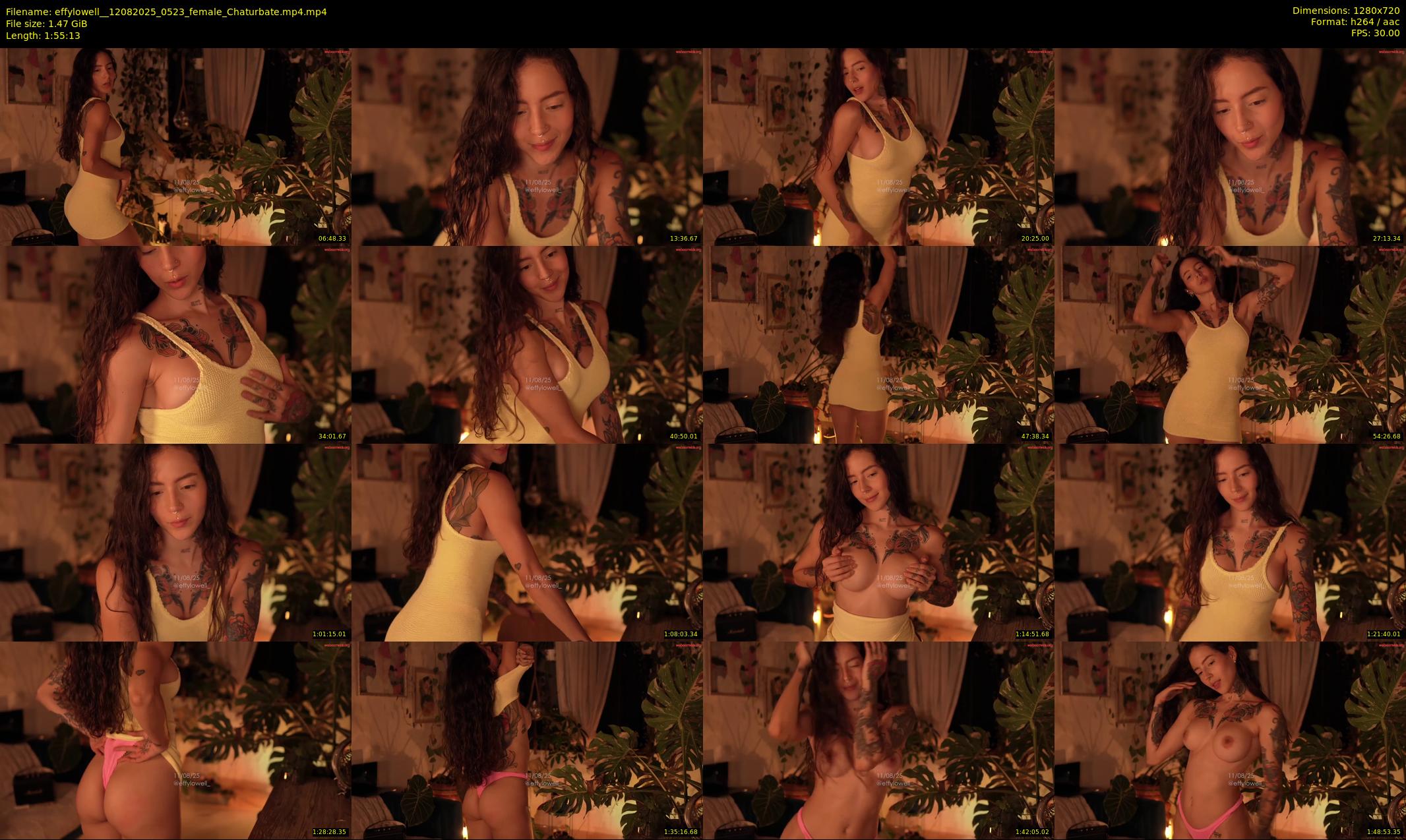 effylowell_ — 116 minute Chaturbate female cam show recording, 720p, Aug 12, 2025