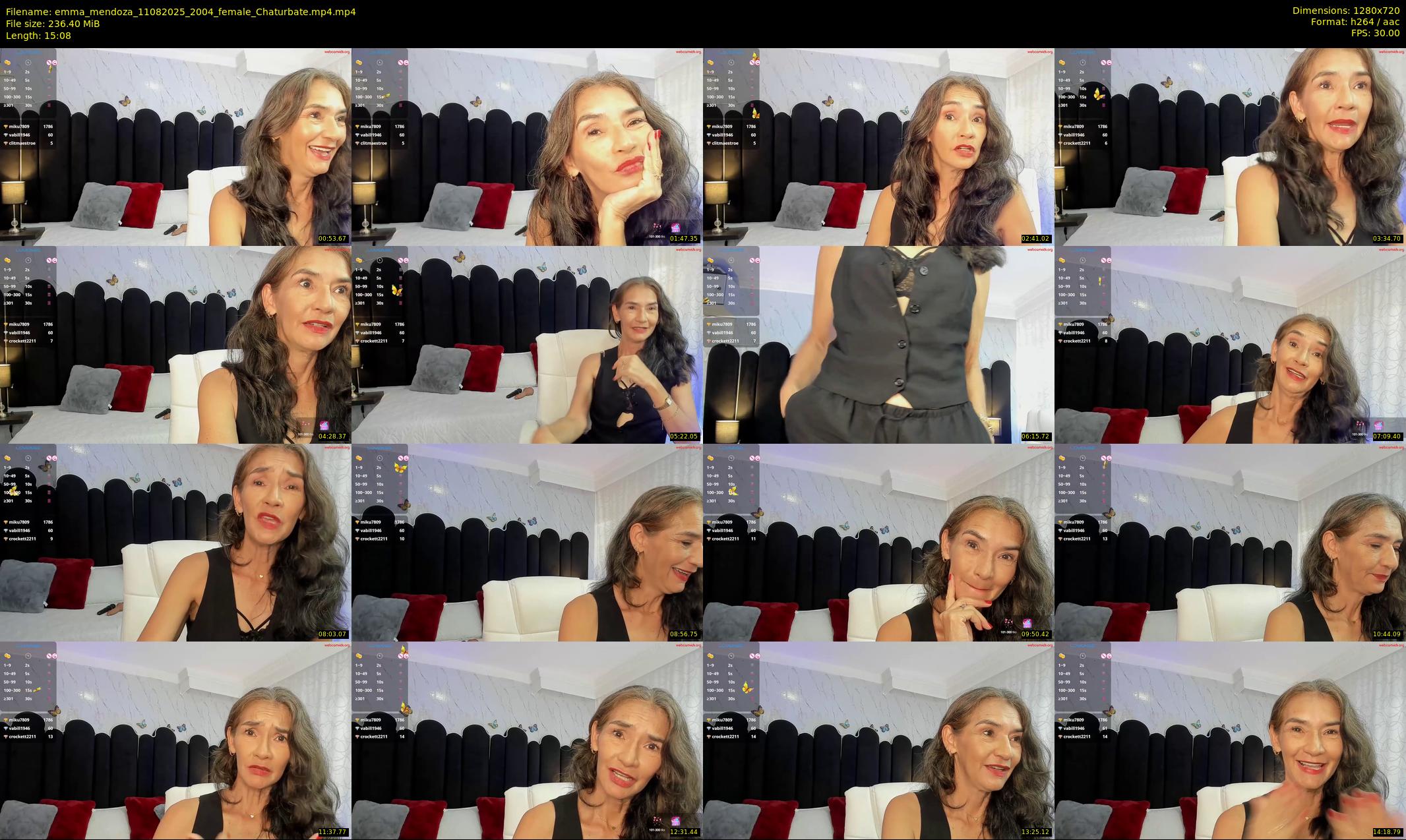 emma_mendoza — 16 minute Chaturbate female cam show recording, 720p, Aug 11, 2025