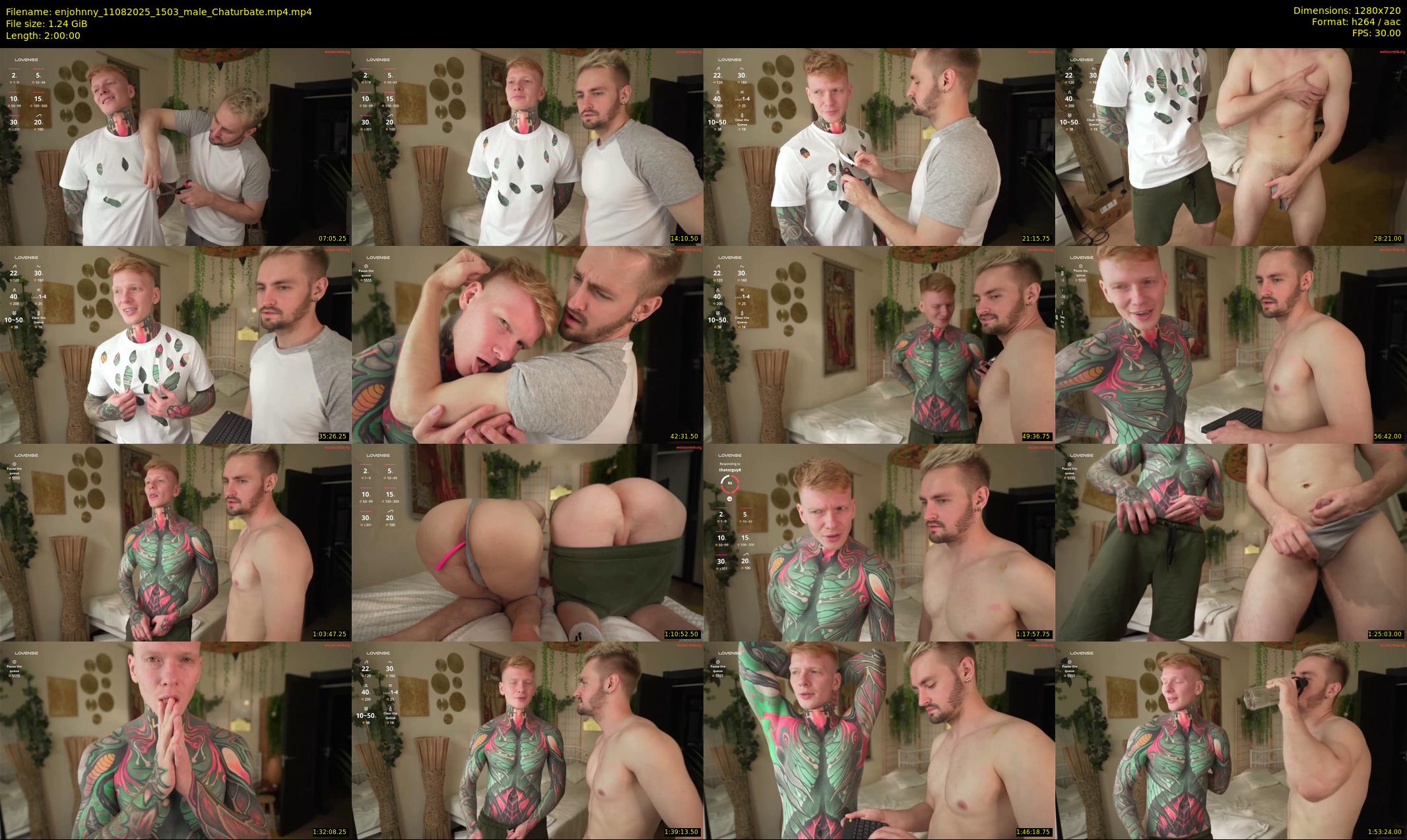 enjohnny — 120 minute Chaturbate male cam show recording, 720p, Aug 11, 2025