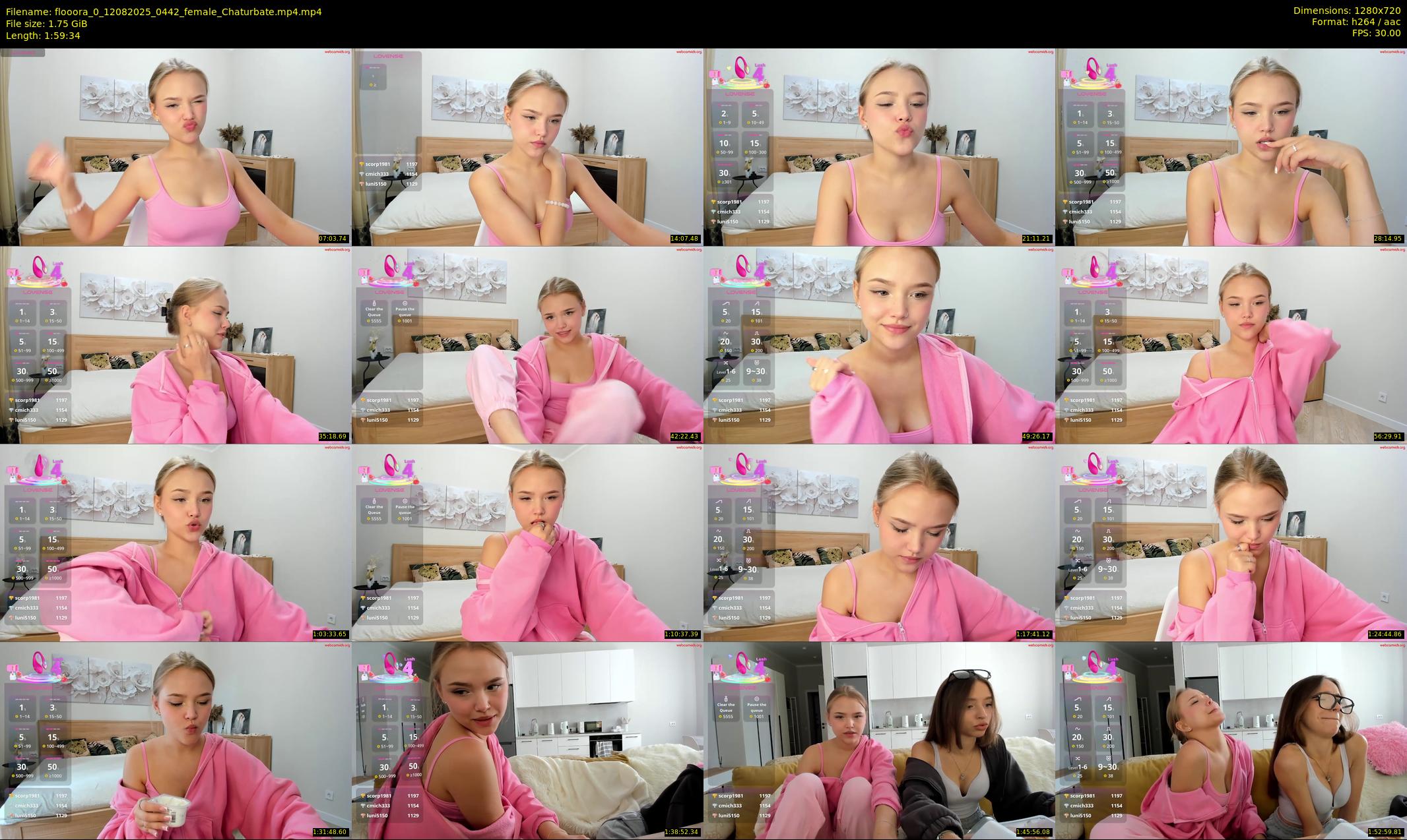 flooora_0 — 120 minute Chaturbate couple cam show recording, 720p, Aug 12, 2025