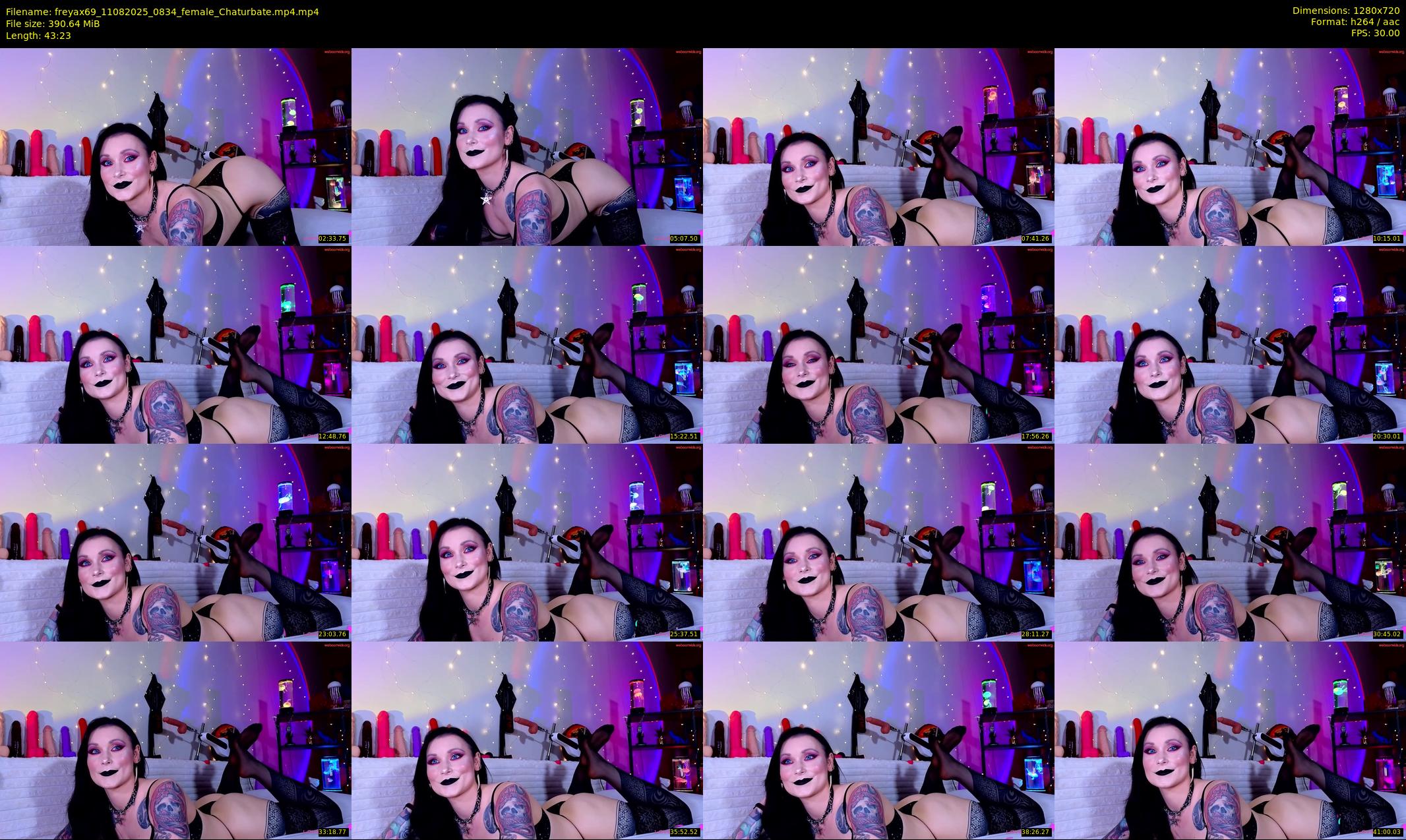 freyax69 — 44 minute Chaturbate female cam show recording, 720p, Aug 11, 2025