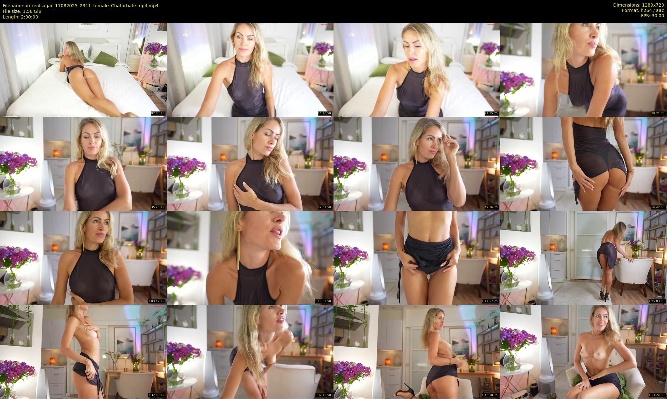 imrealsugar — 120 minute Chaturbate female cam show recording, 720p, Aug 11, 2025