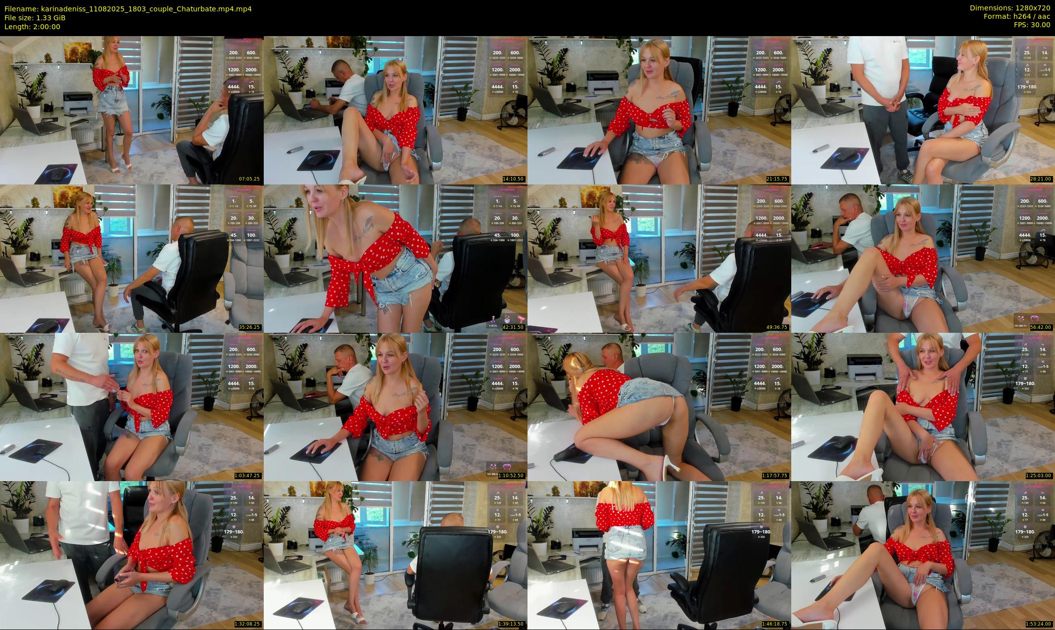 karinadeniss — 120 minute Chaturbate couple cam show recording, 720p, Aug 11, 2025