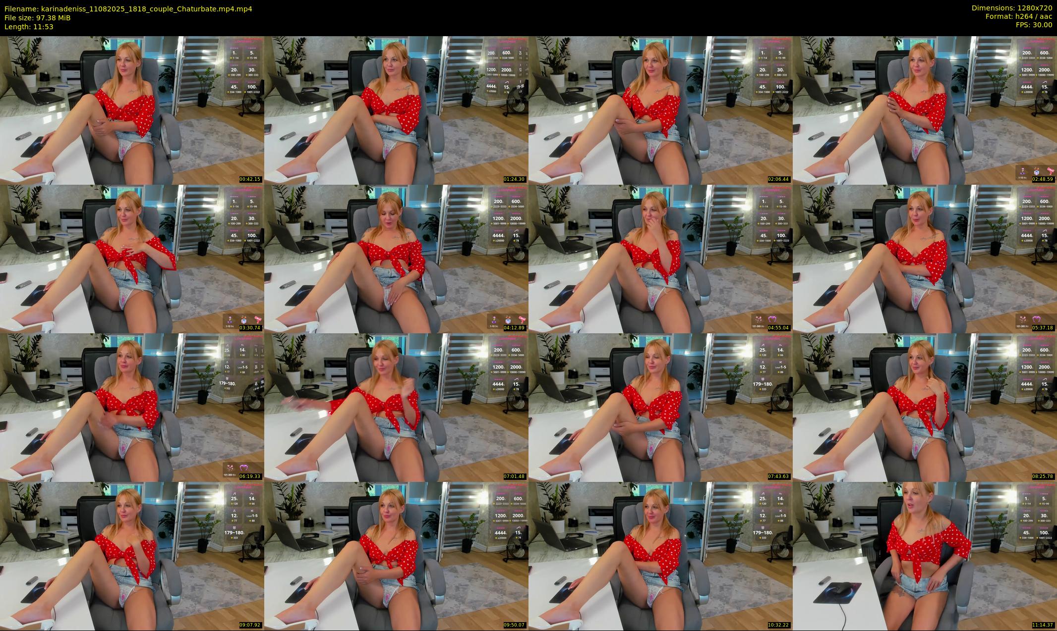 karinadeniss — 12 minute Chaturbate couple cam show recording, 720p, Aug 11, 2025