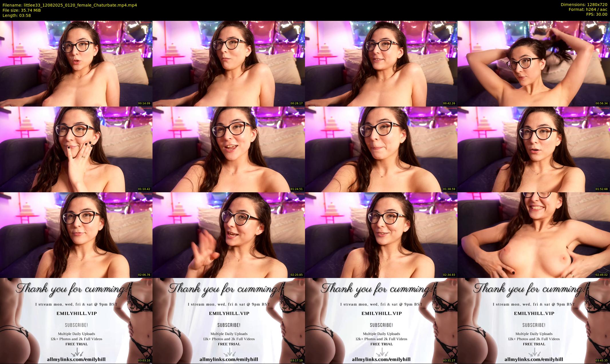 littlee33 — 4 minute Chaturbate female cam show recording, 720p, Aug 12, 2025