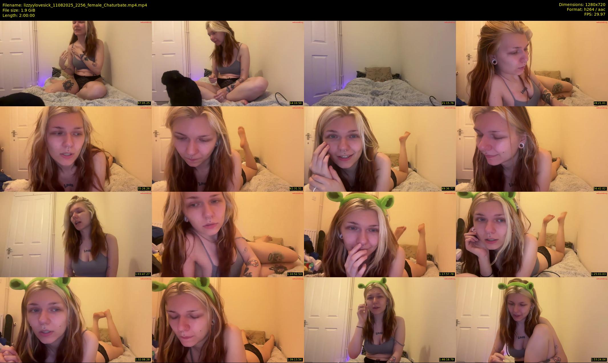 lizzyylovesick — 120 minute Chaturbate female cam show recording, 720p, Aug 11, 2025