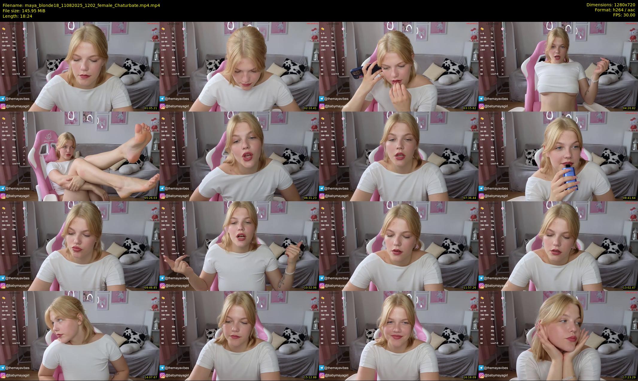 maya_blonde18 — 19 minute Chaturbate female cam show recording, 720p, Aug 11, 2025