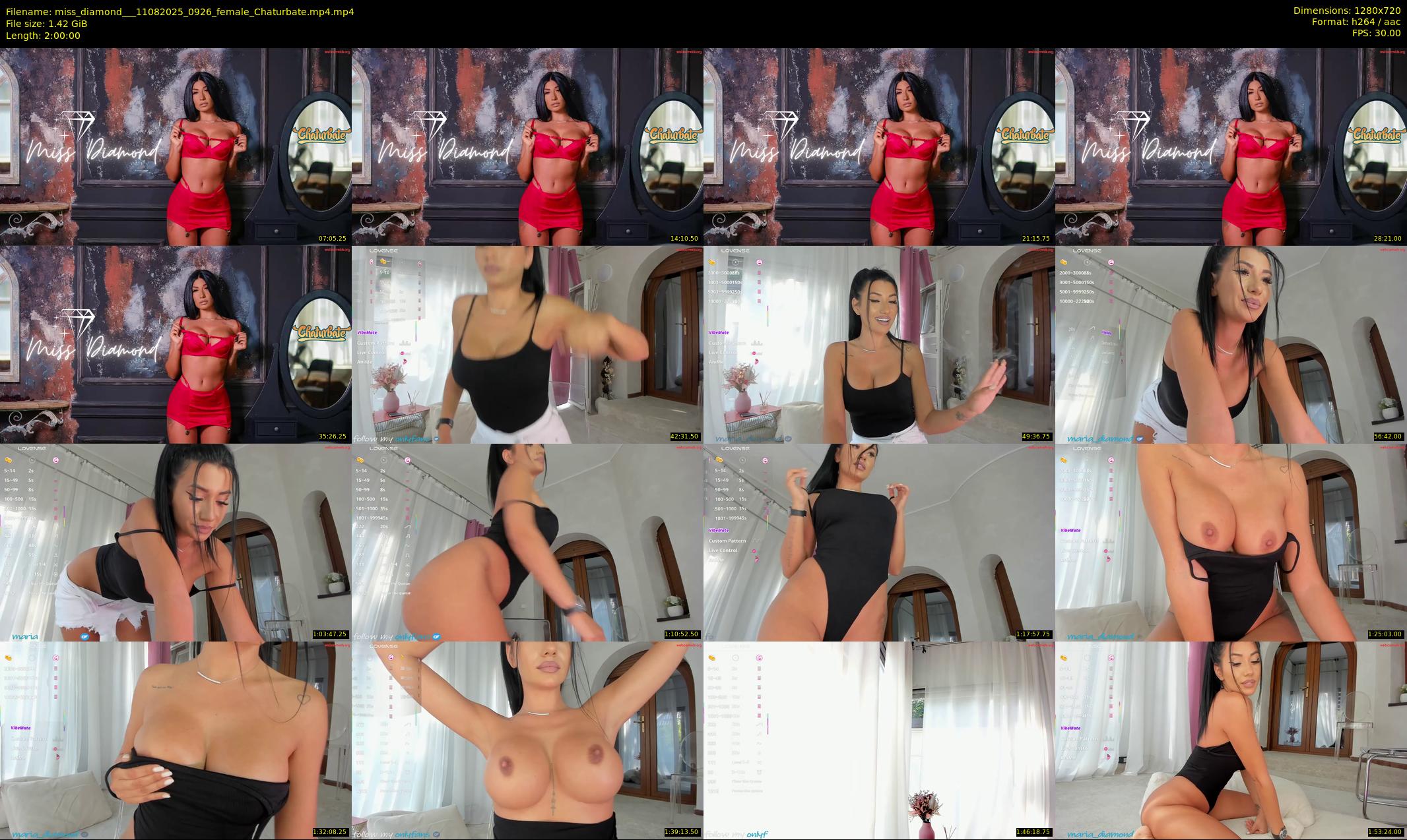 miss_diamond__ — 120 minute Chaturbate female cam show recording, 720p, Aug 11, 2025
