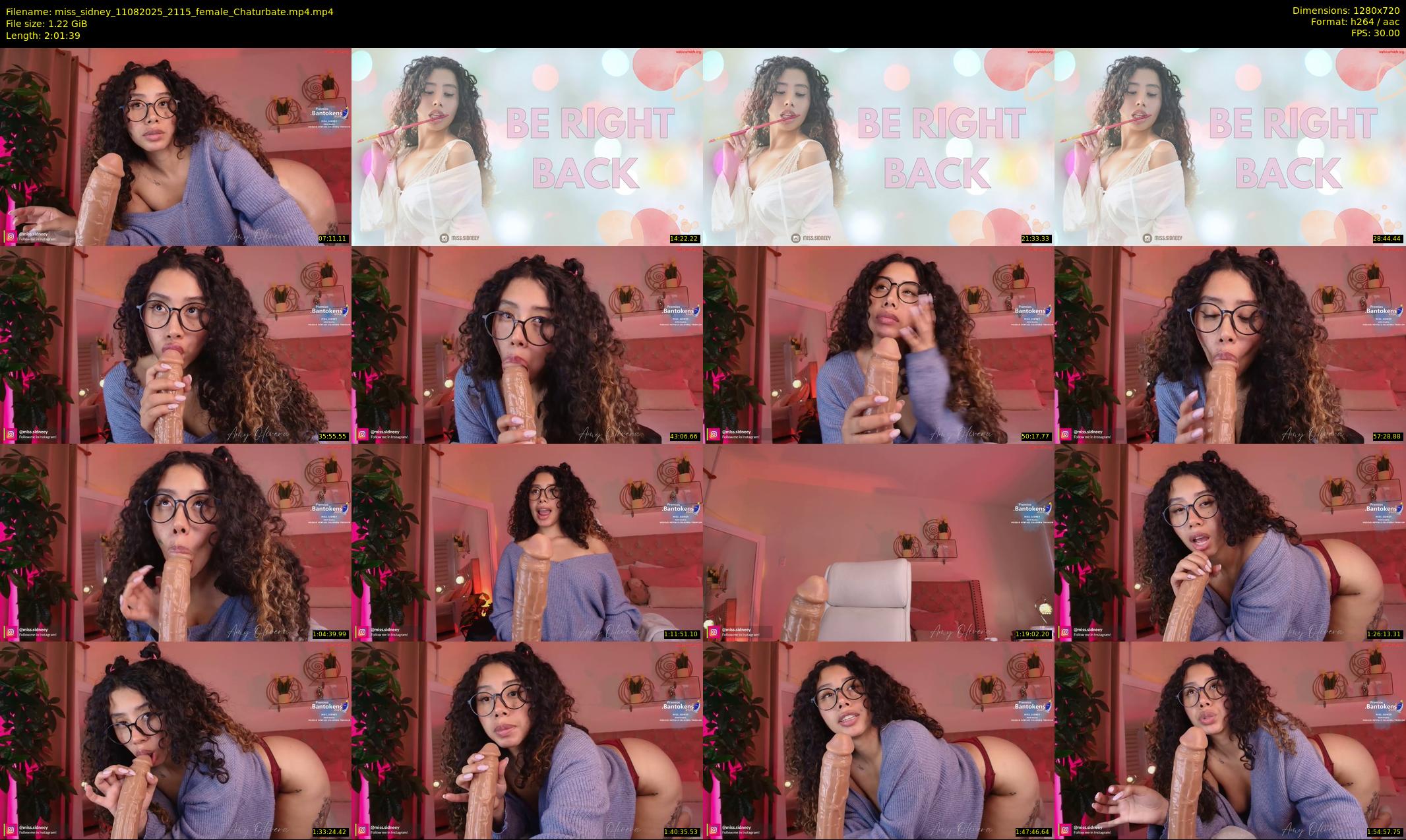 miss_sidney — 122 minute Chaturbate female cam show recording, 720p, Aug 11, 2025