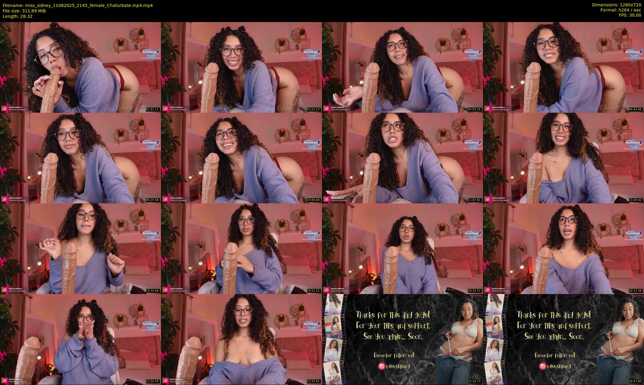 miss_sidney — 29 minute Chaturbate female cam show recording, 720p, Aug 11, 2025