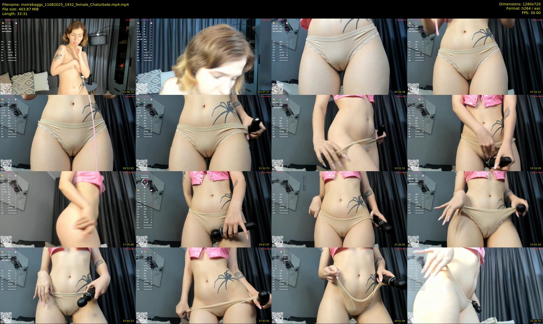 moirebaggs — 34 minute Chaturbate female cam show recording, 720p, Aug 11, 2025