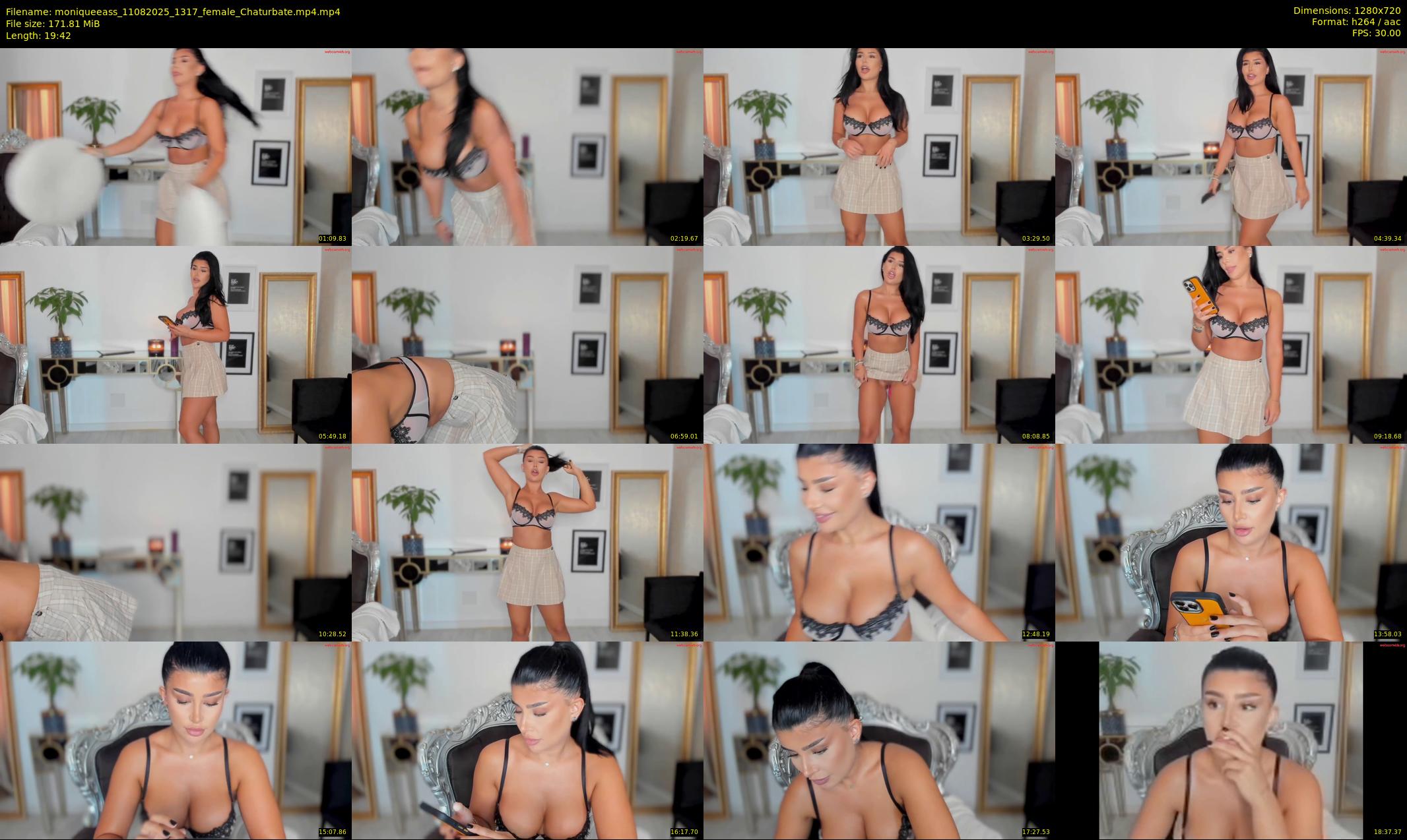 moniqueeass — 20 minute Chaturbate female cam show recording, 720p, Aug 11, 2025